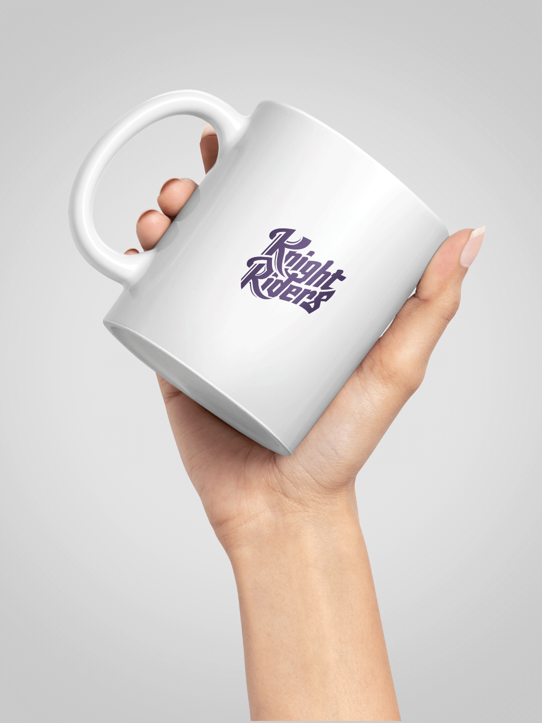 Kolkata Knight Riders White and Purple Logo Printed Ceramic Glossy Coffee Mug 325 ml - (Pack of 1) (3)