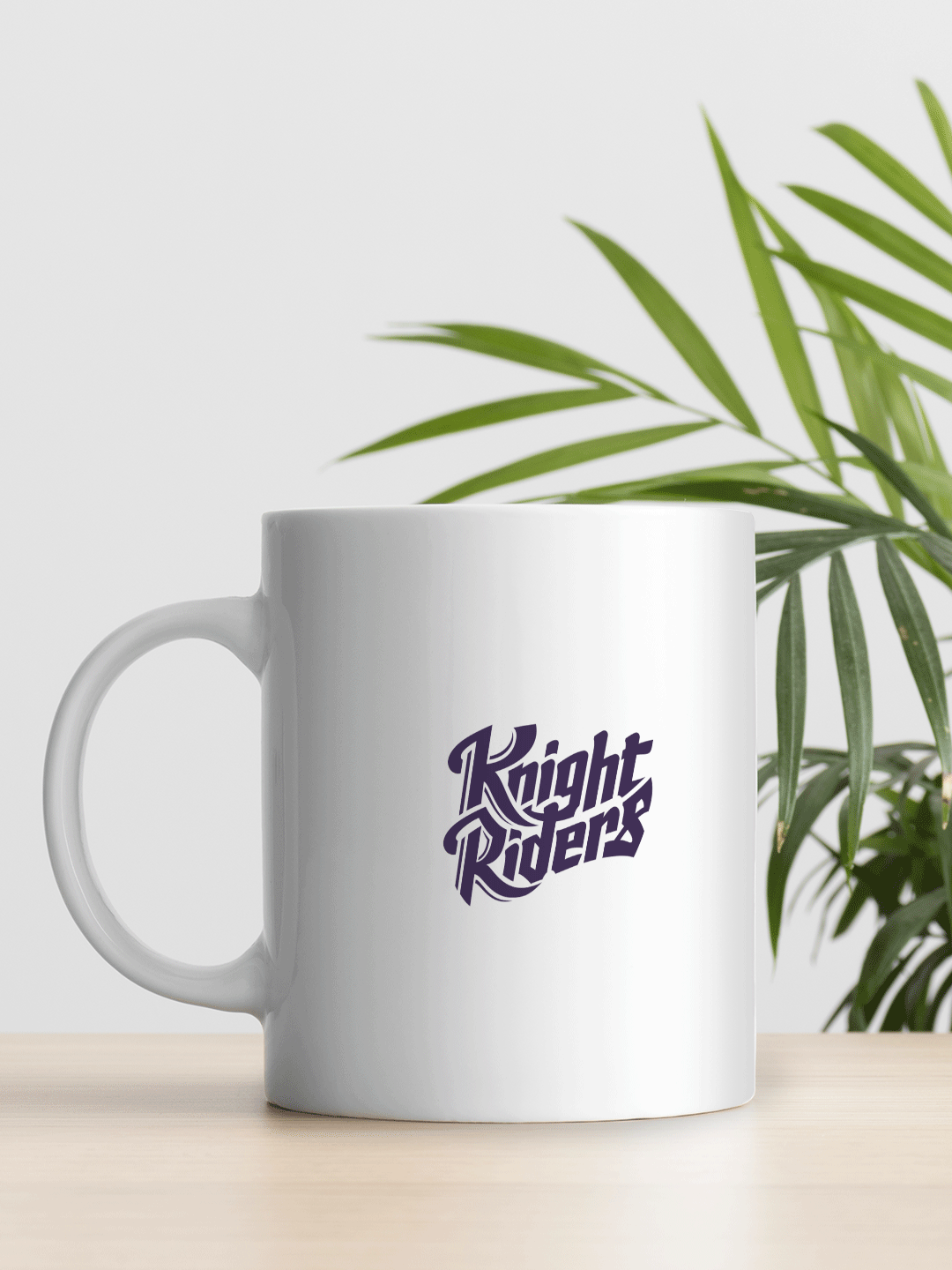 Kolkata Knight Riders White and Purple Logo Printed Ceramic Glossy Coffee Mug 325 ml - (Pack of 1) (5)