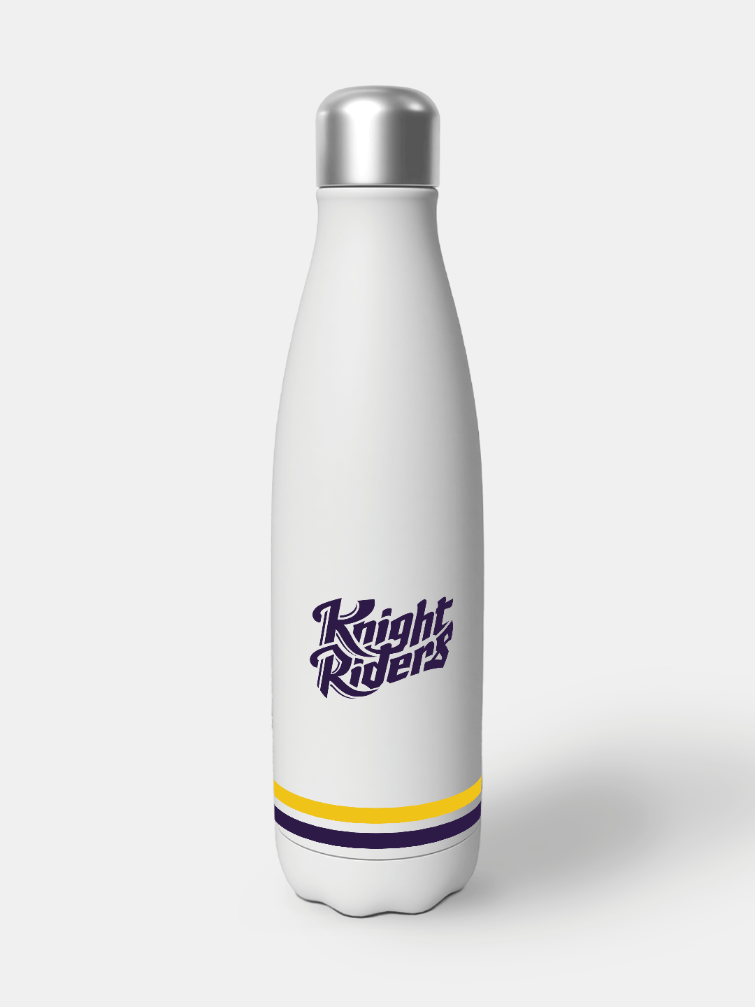 Kolkata Knight Riders White and Purple Logo Printed Double Walled Stainless Steel Vacuum Insulated Flask Water Bottle -  (2)