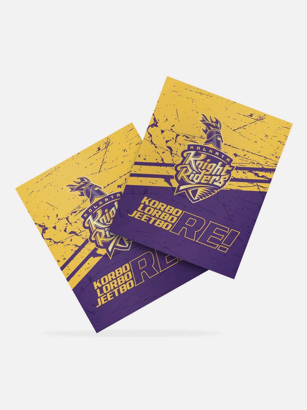 Kolkata Knight Riders Yellow and Purple Printed Jeetbo Re Fridge Magnet - Pack of 1 (1)