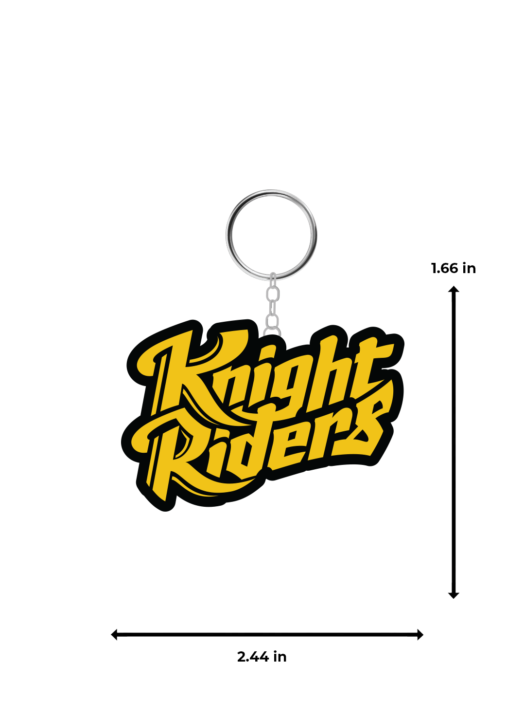Kolkata Knight Riders Yellow Digital Print Knight Riders Metal Keychain - (Pack of 1) (6)