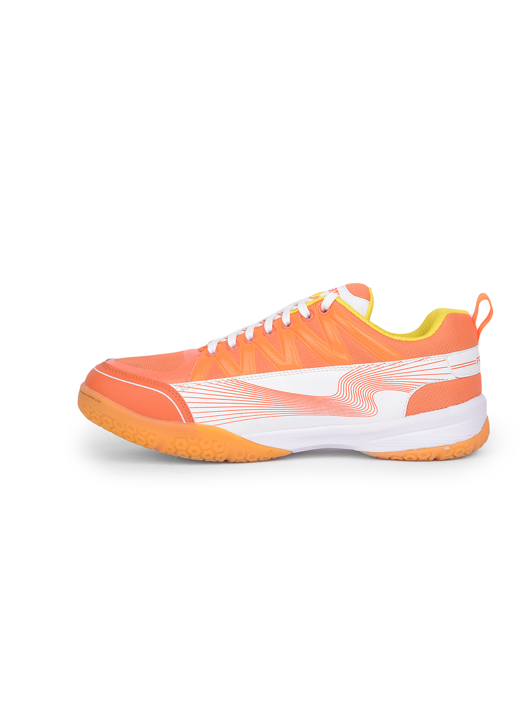 Liberty FREEDOM Sports Lacing Badminton & PickleBall Shoes For Men GRIPPER-01 By Liberty - Orange (5)