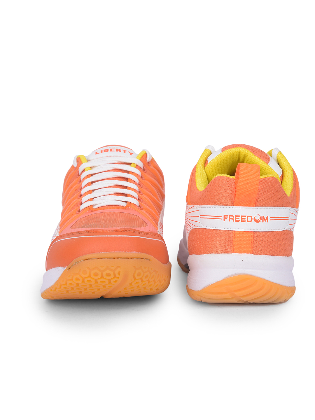 Liberty FREEDOM Sports Lacing Badminton & PickleBall Shoes For Men GRIPPER-01 By Liberty - Orange (9)