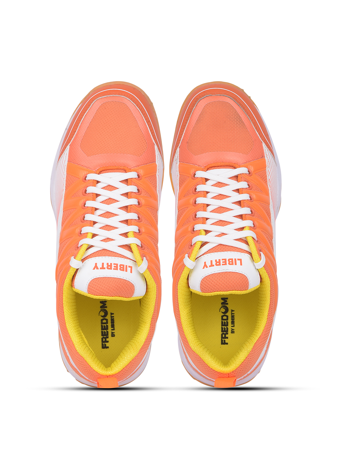 Liberty FREEDOM Sports Lacing Badminton & PickleBall Shoes For Men GRIPPER-01 By Liberty - Orange (2)
