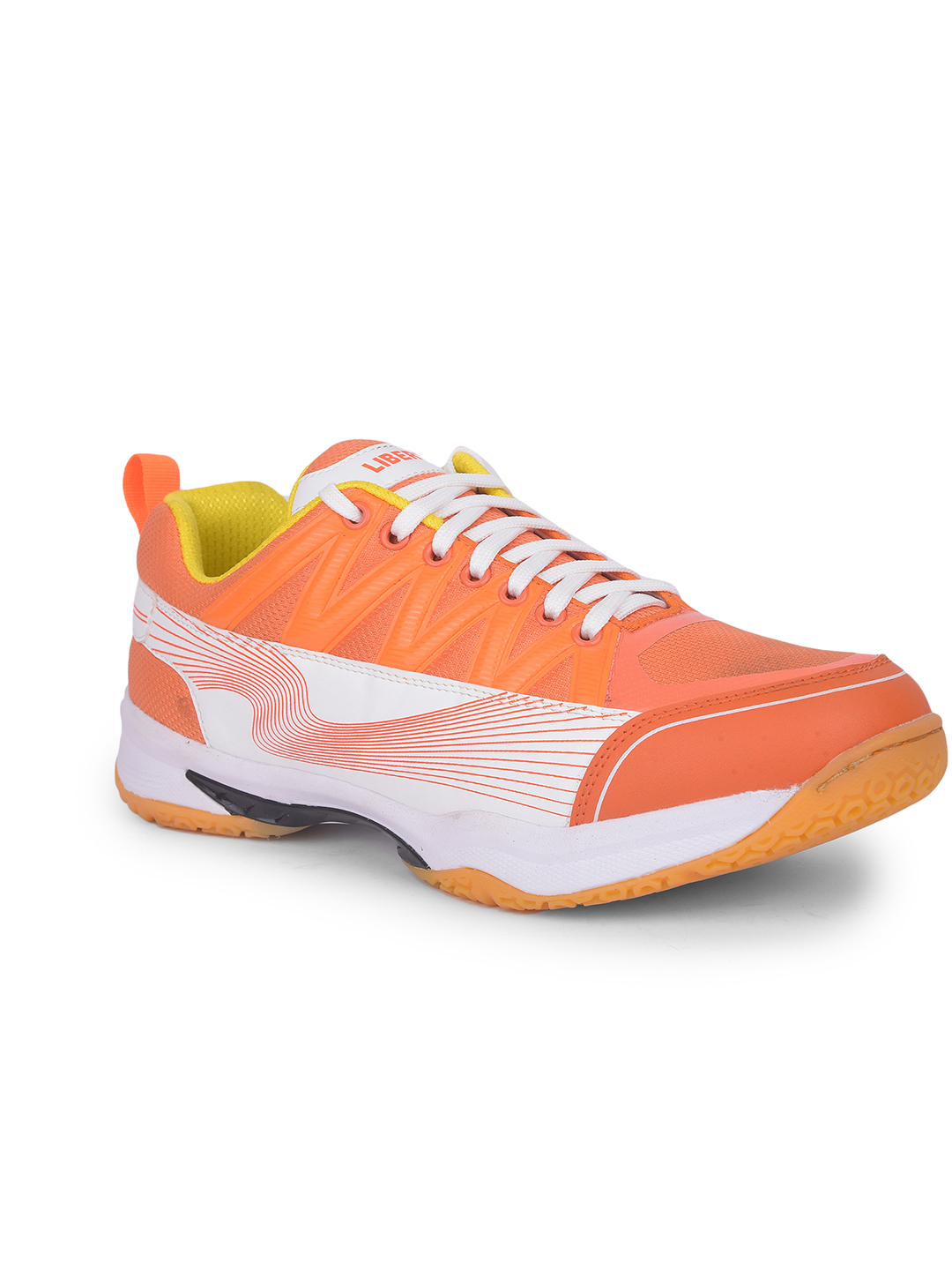 Liberty FREEDOM Sports Lacing Badminton & PickleBall Shoes For Men GRIPPER-01 By Liberty - Orange (3)