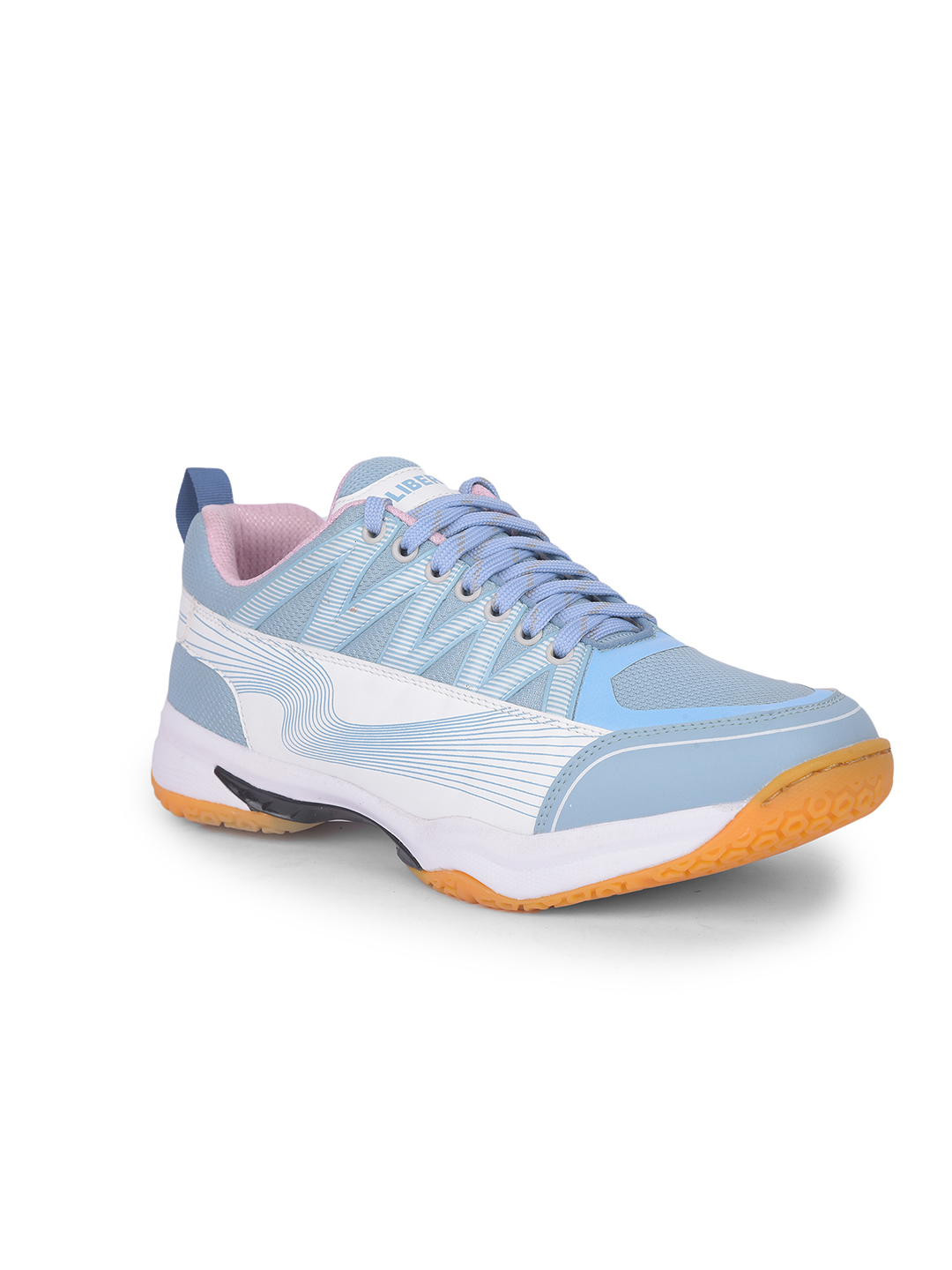 Liberty FREEDOM Sports Lacing Badminton & PickleBall Shoes For Men GRIPPER-01 By Liberty - Sky Blue (3)