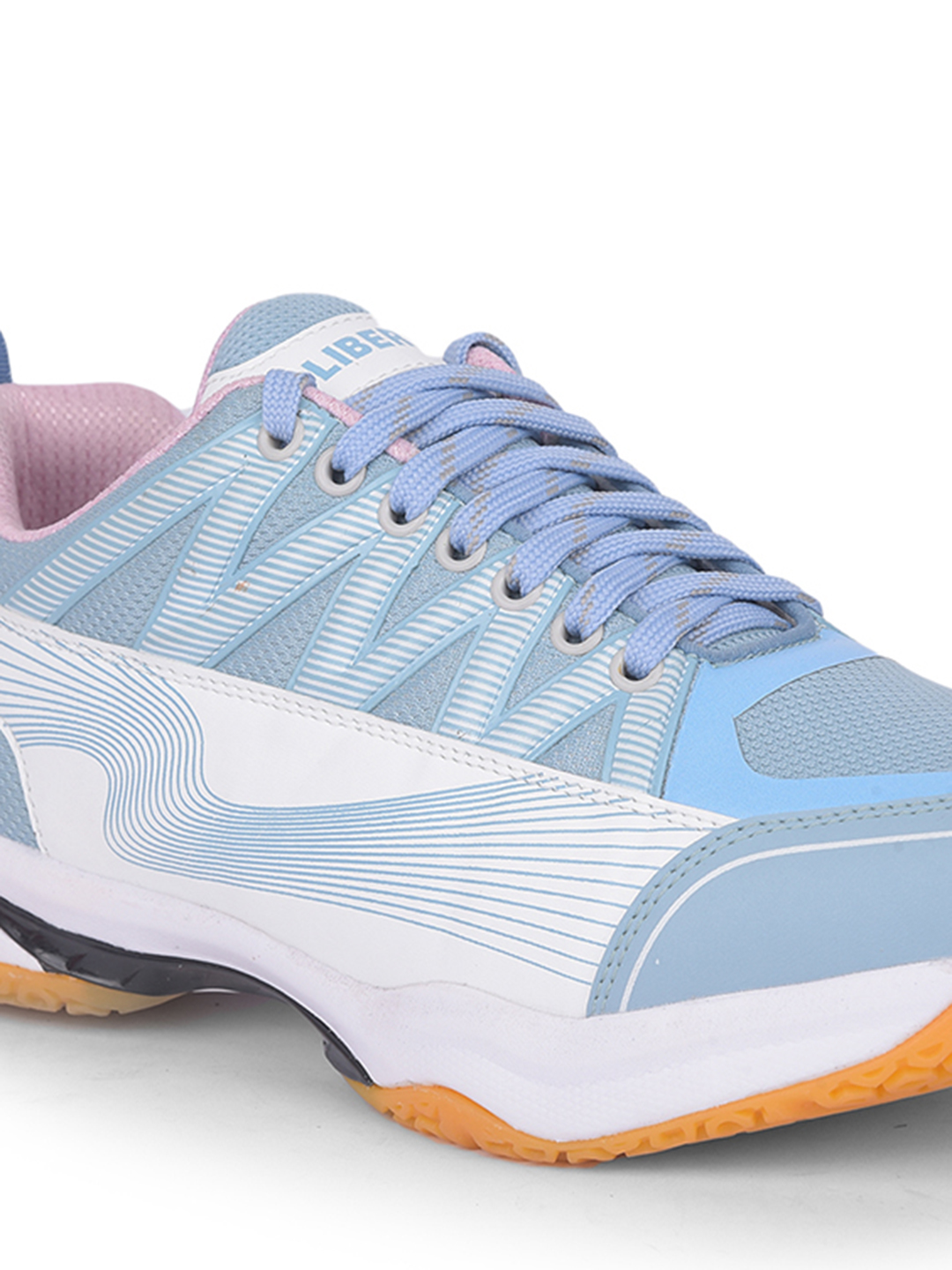 Liberty FREEDOM Sports Lacing Badminton & PickleBall Shoes For Men GRIPPER-01 By Liberty - Sky Blue (6)