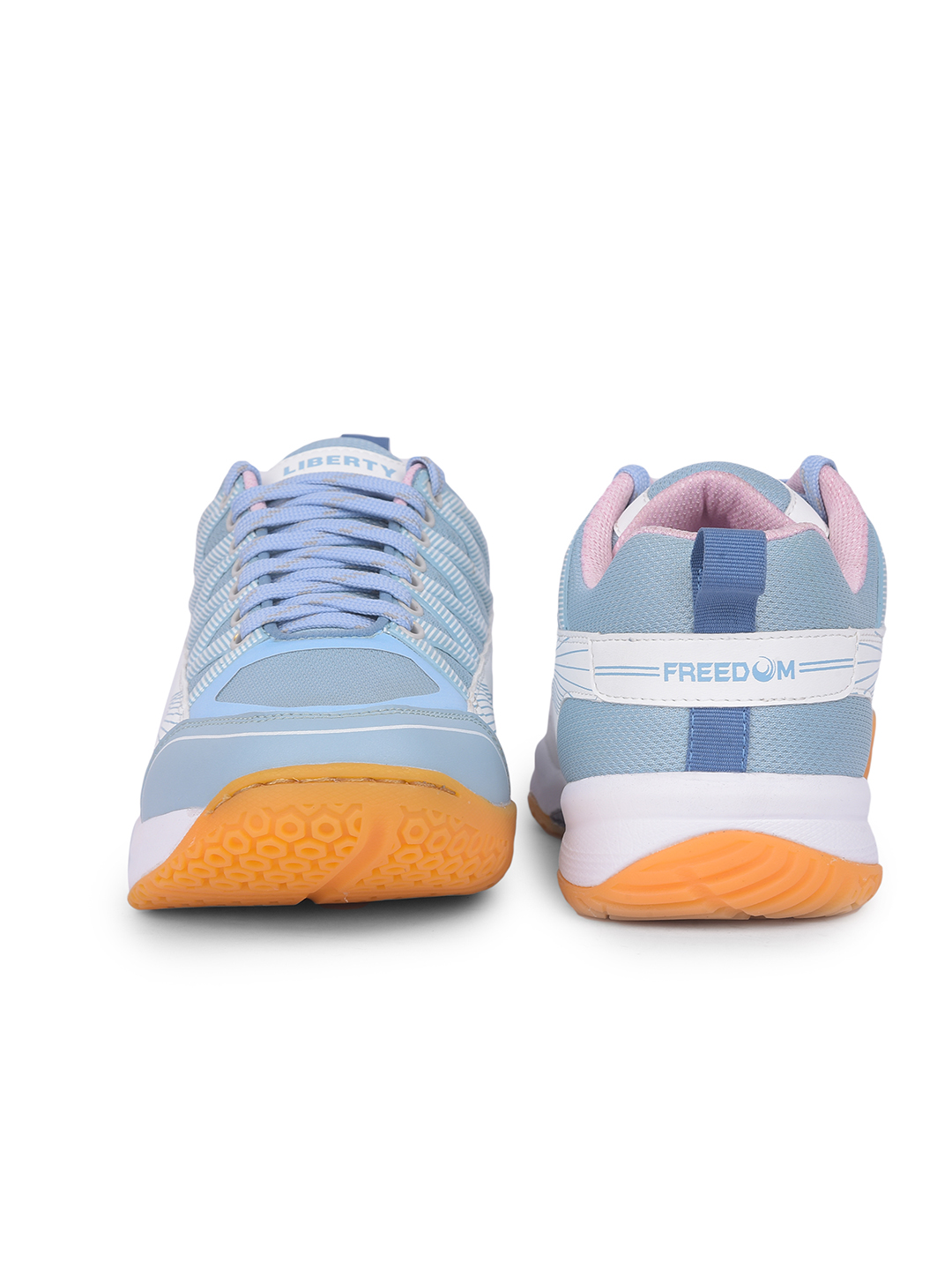 Liberty FREEDOM Sports Lacing Badminton & PickleBall Shoes For Men GRIPPER-01 By Liberty - Sky Blue (9)