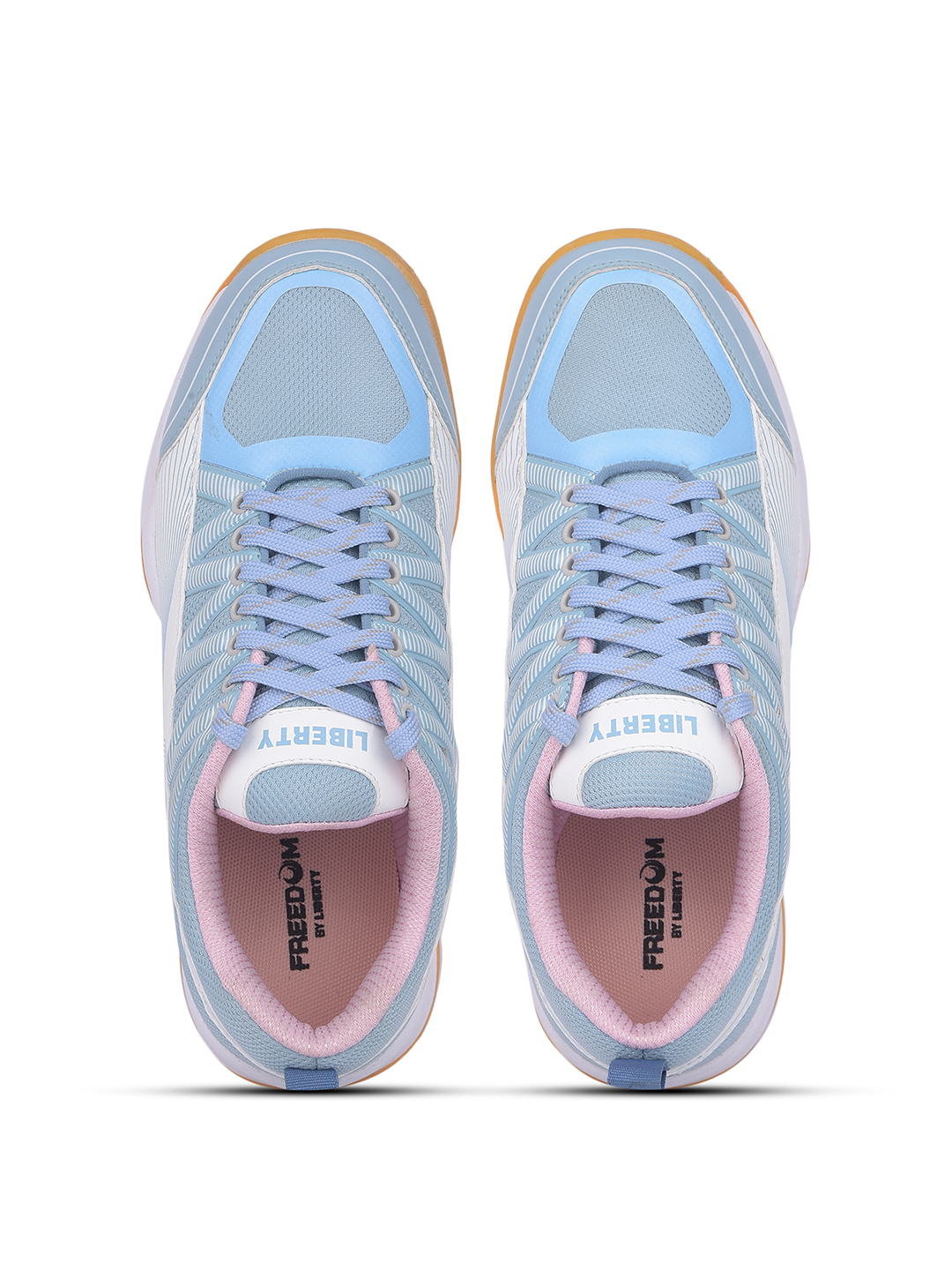 Liberty FREEDOM Sports Lacing Badminton & PickleBall Shoes For Men GRIPPER-01 By Liberty - Sky Blue (2)