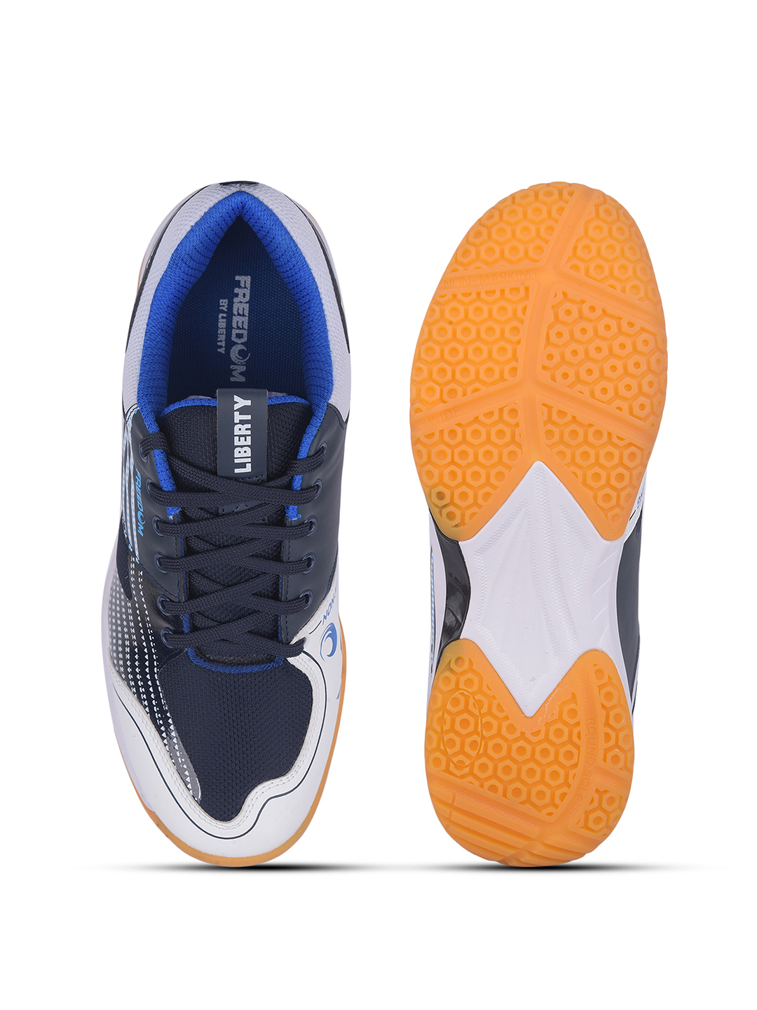 Liberty FREEDOM Sports Lacing Badminton & Pickleball Shoes For Men GRIPPER-02 By Liberty - Navy Blue (8)
