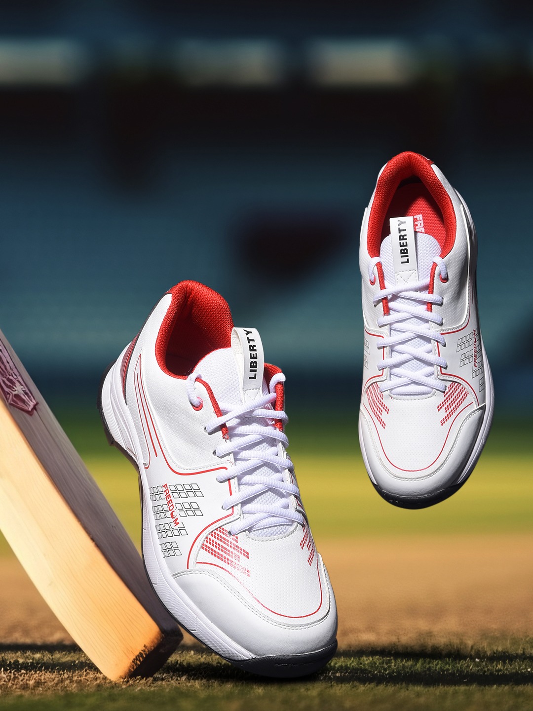 Liberty FREEDOM Sports Lacing Cricket Shoes For Men CRICSTAR01 By Liberty - Red