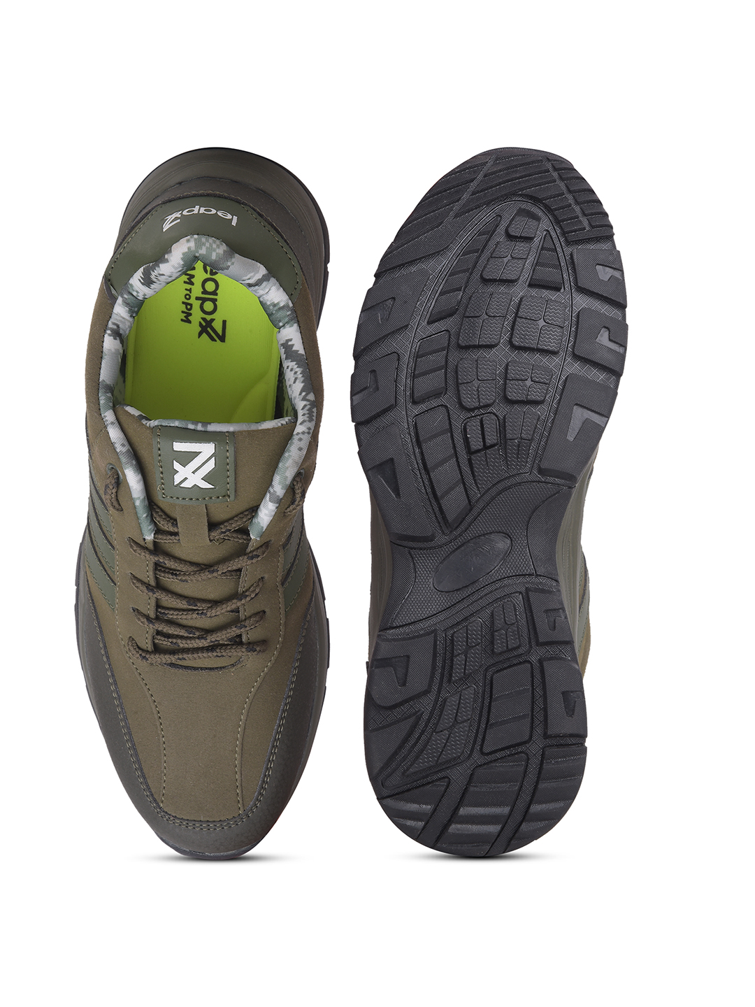 Liberty Liberty Leap7x COLUMBIA6E Sports Lacing Running Shoes & Walking Shoes For Men - Olive Green (6)