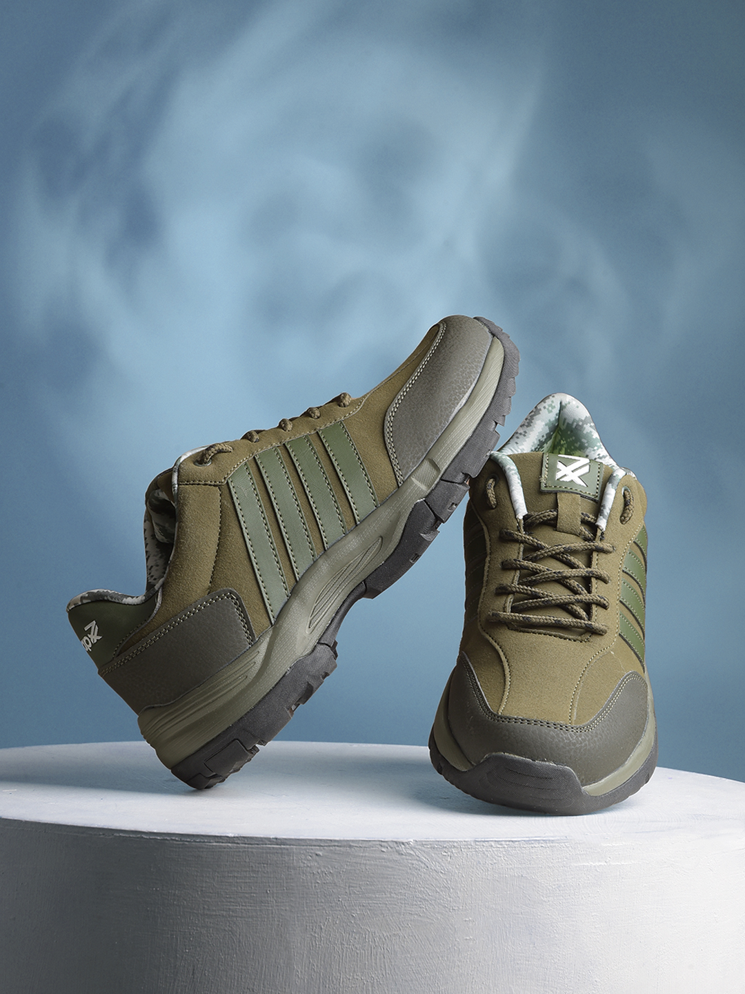 Liberty Liberty Leap7x COLUMBIA6E Sports Lacing Running Shoes & Walking Shoes For Men - Olive Green