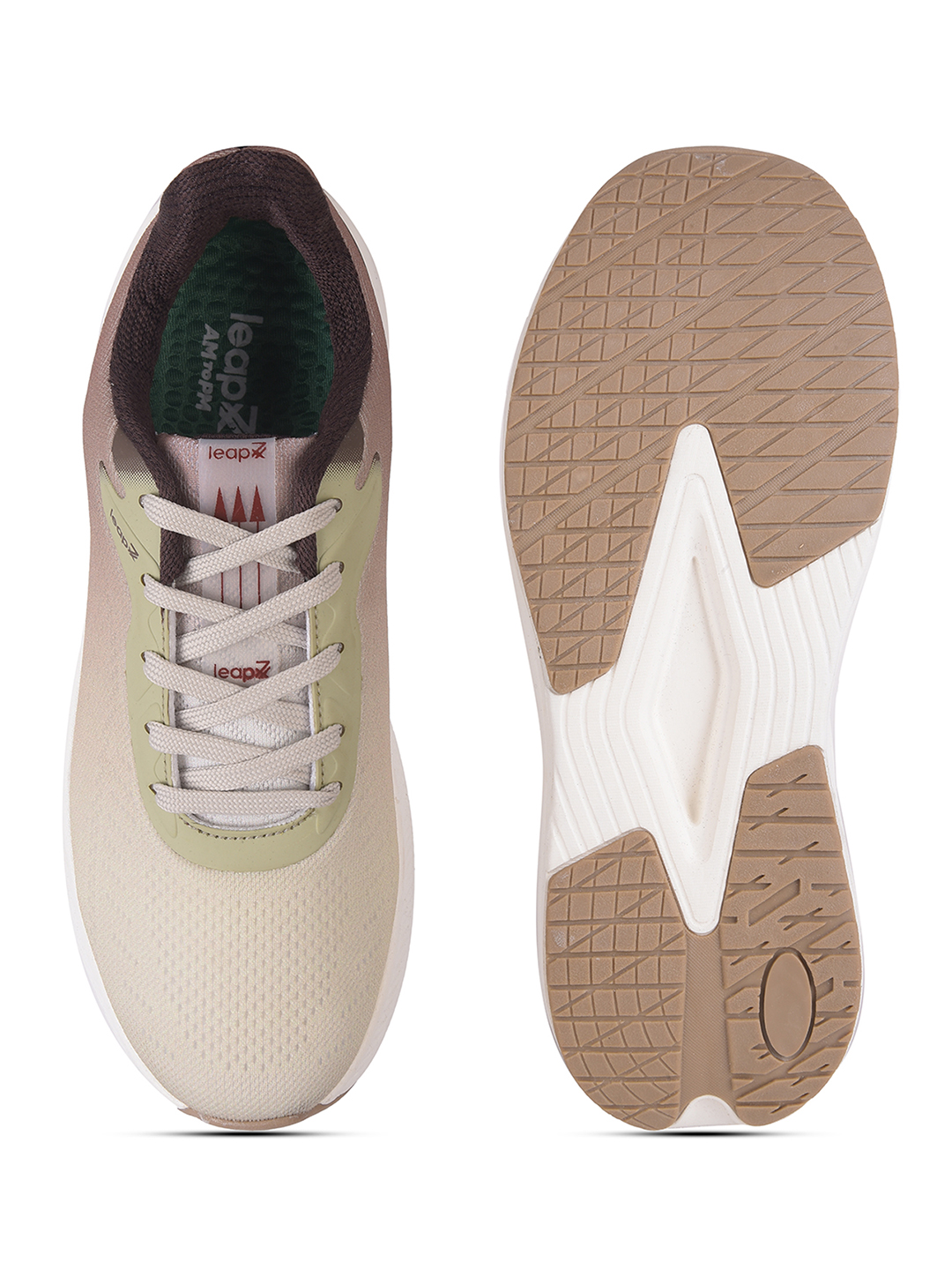 Liberty Liberty Leap7x EVERSTAR1E Sports Lacing Running Shoes & Walking Shoes For Men - Beige (5)
