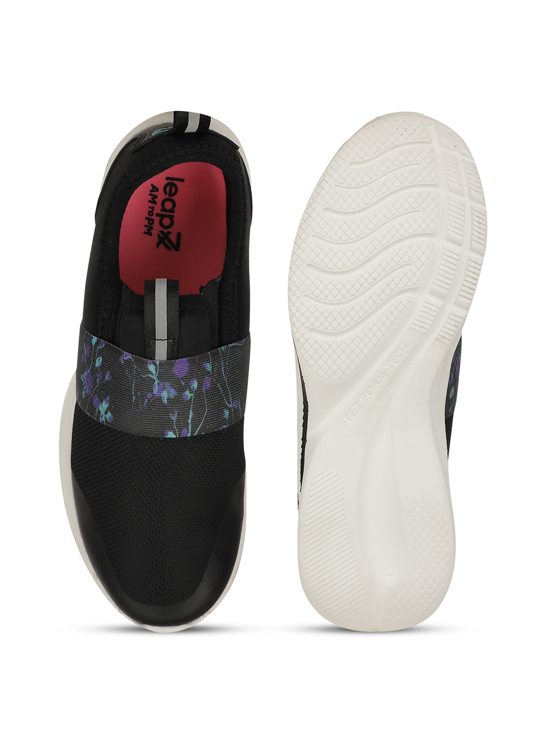 Liberty Liberty Leap7x FLOWRIA Sports Non Lacing Running Shoes & Walking Shoes For Women - Black (6)