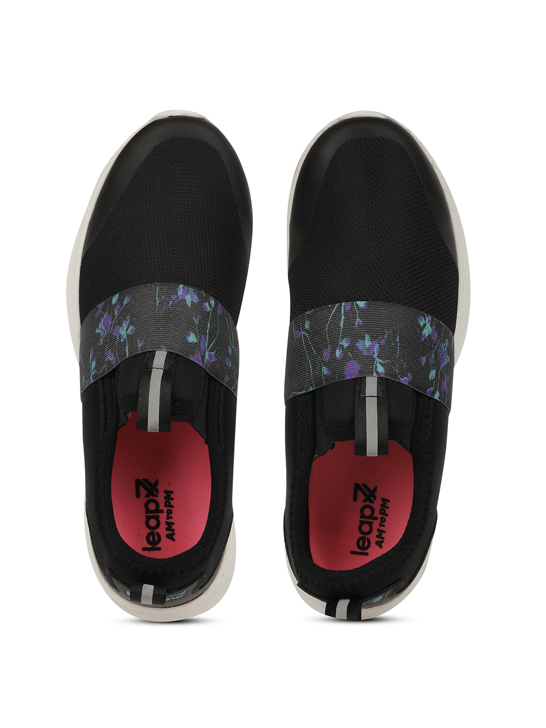 Liberty Liberty Leap7x FLOWRIA Sports Non Lacing Running Shoes & Walking Shoes For Women - Black (3)