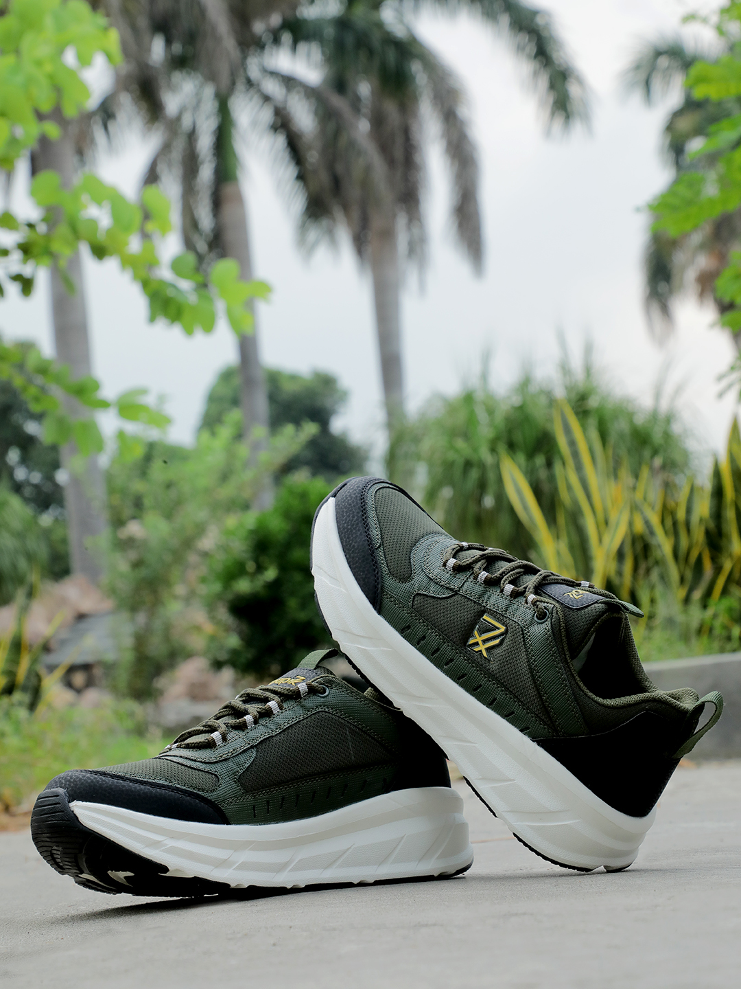 Liberty Leap7x MOUNT-E Sports Lacing Running Shoes & Walking Shoes For Men - Olive Green