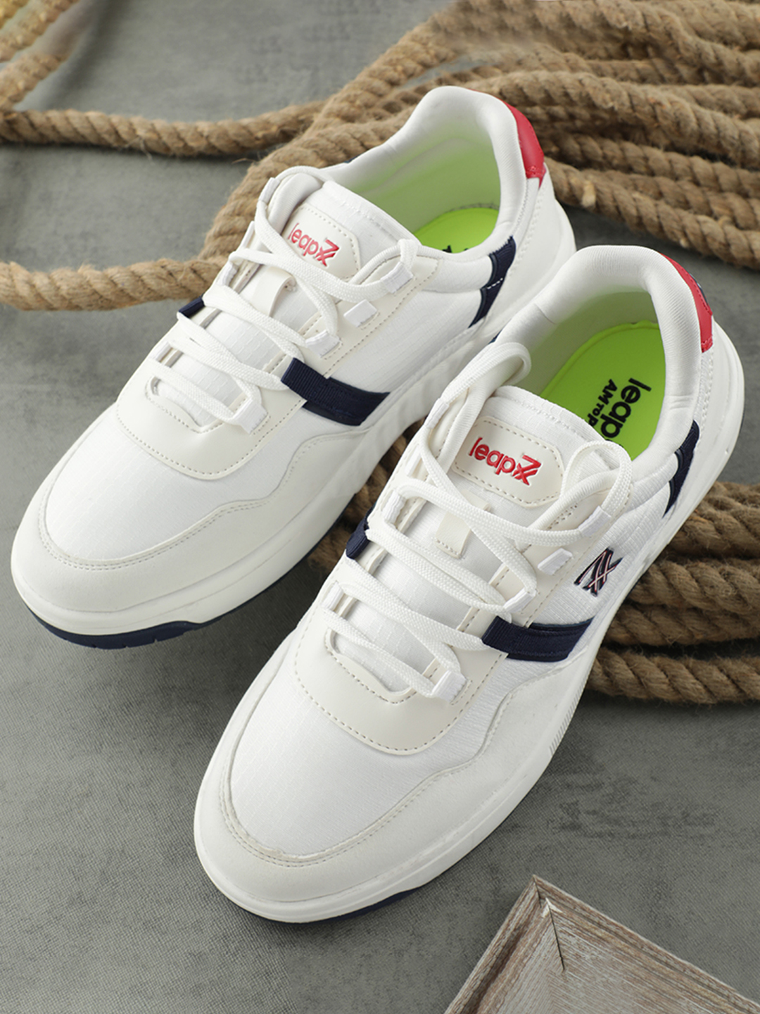 Liberty Leap7x NEXTER-3E Sports Lacing Running Shoes & Walking Shoes For Men - White