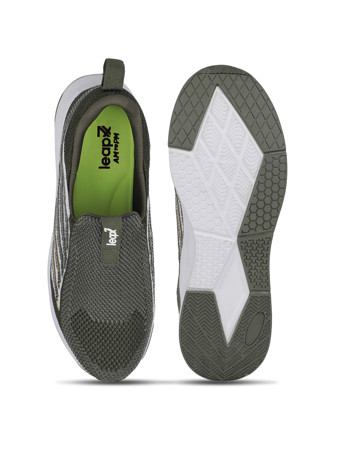 Liberty Liberty Leap7x ROBIN-E Sports Non Lacing Running Shoes & Walking Shoes For Men - Olive Green (7)