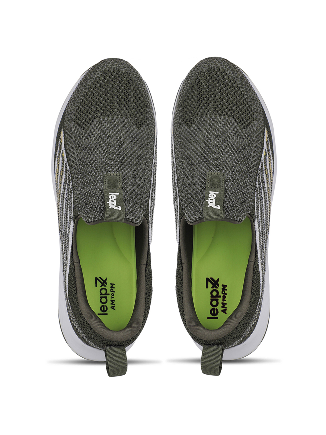 Liberty Liberty Leap7x ROBIN-E Sports Non Lacing Running Shoes & Walking Shoes For Men - Olive Green (2)