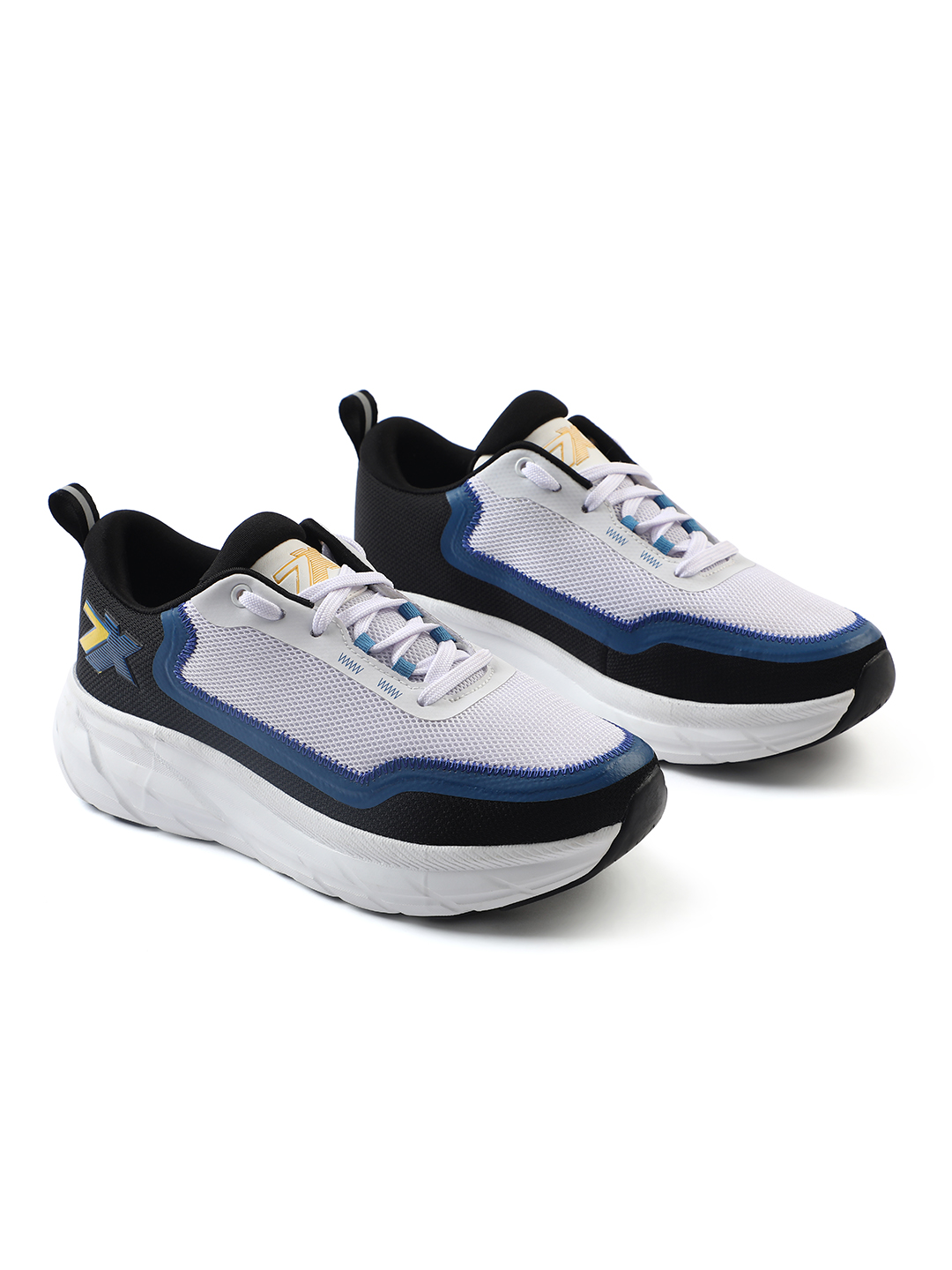 Liberty Liberty Leap7x ROBUST-3E Sports Lacing Running Shoes & Walking Shoes For Men - White (2)