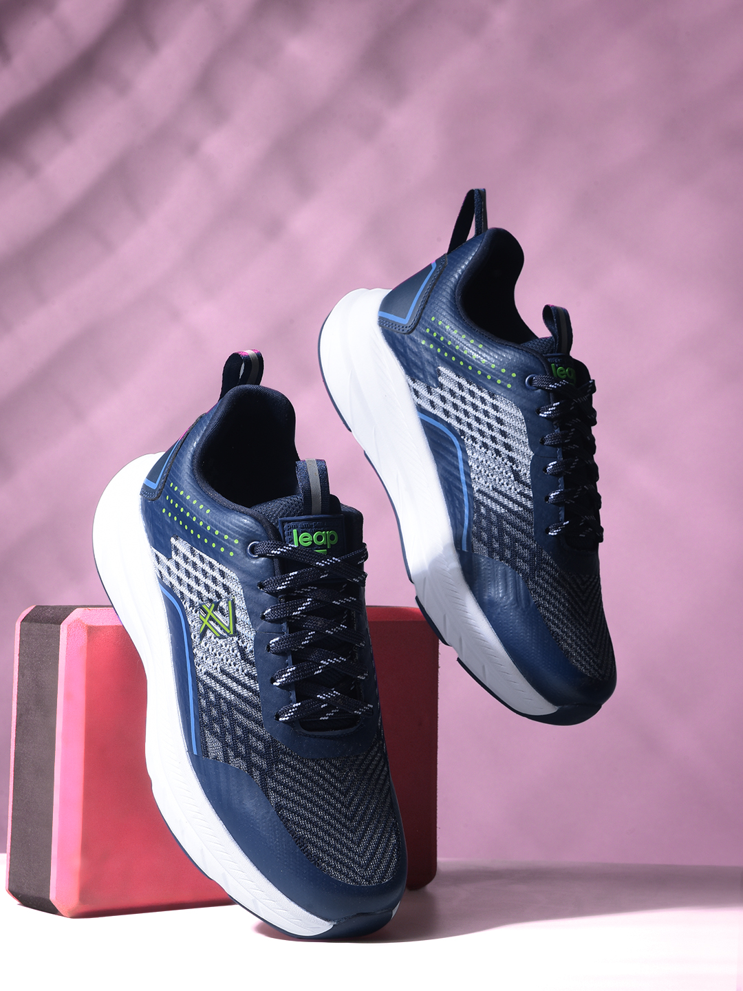 Liberty Liberty Leap7x ROMANIA Sports Lacing Running Shoes & Walking Shoes For Men - Navy Blue (3)