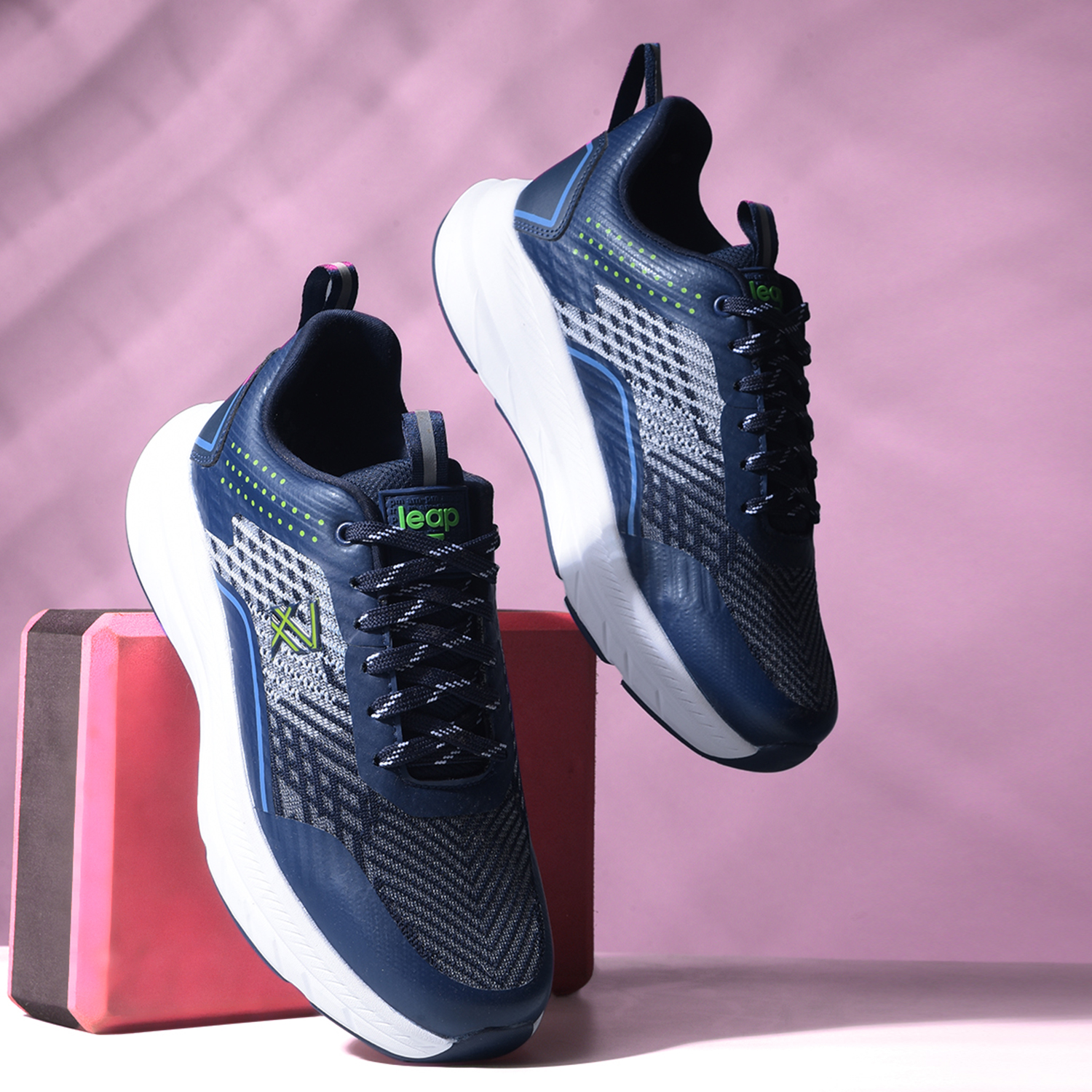 Liberty Leap7x ROMANIA Sports Lacing Running Shoes & Walking Shoes For Men - Navy Blue