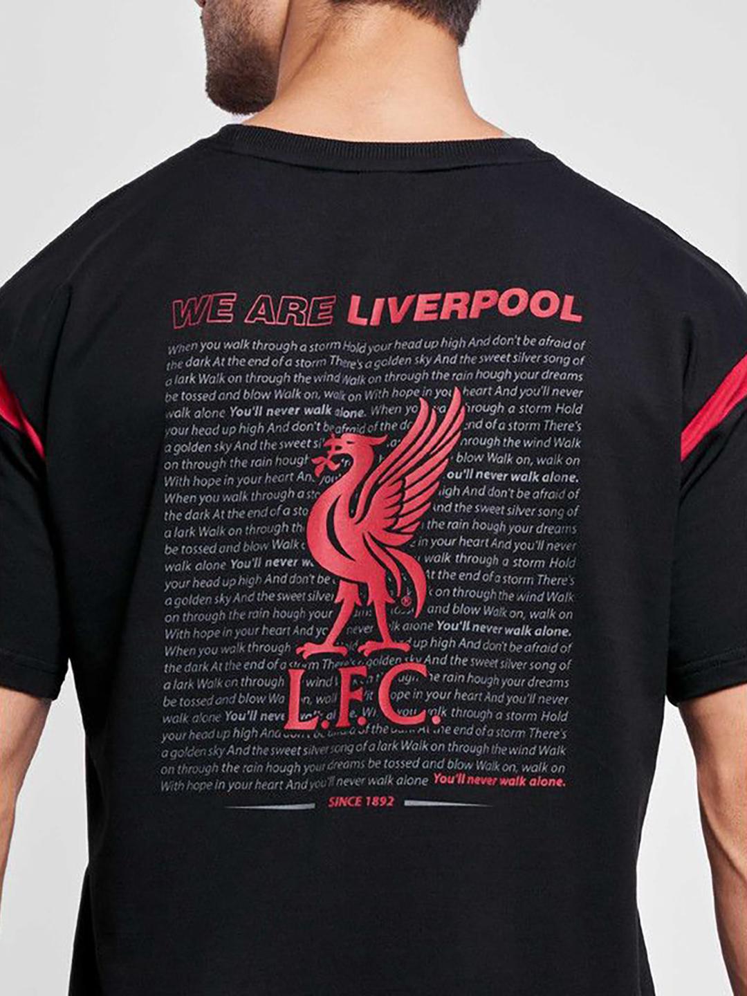 Liverpool F.C. Men Black and Red Printed Co-ord Sets (3)
