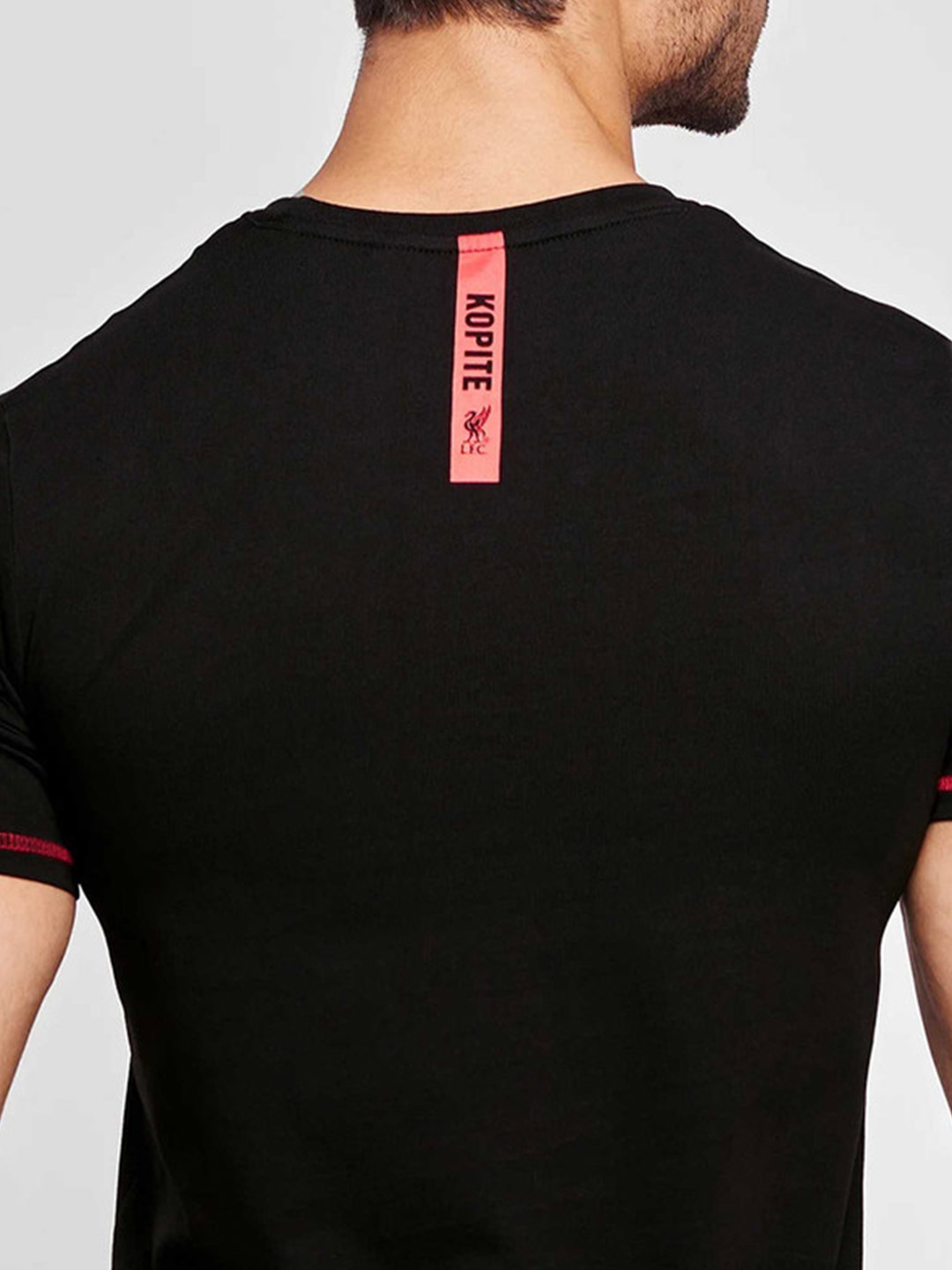 Liverpool F.C. Men Black and Red Typography Printed Half Sleeves Round Neck Cotton T-Shirt (3)