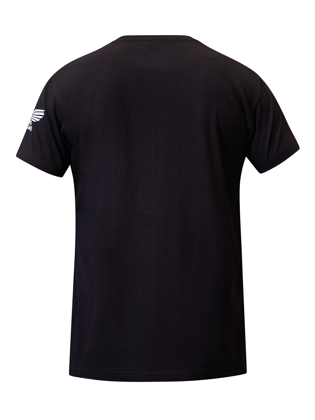 Lucknow Super Giants Men Black Logo Printed Half Sleeves Round Neck Cotton T-Shirt (6)