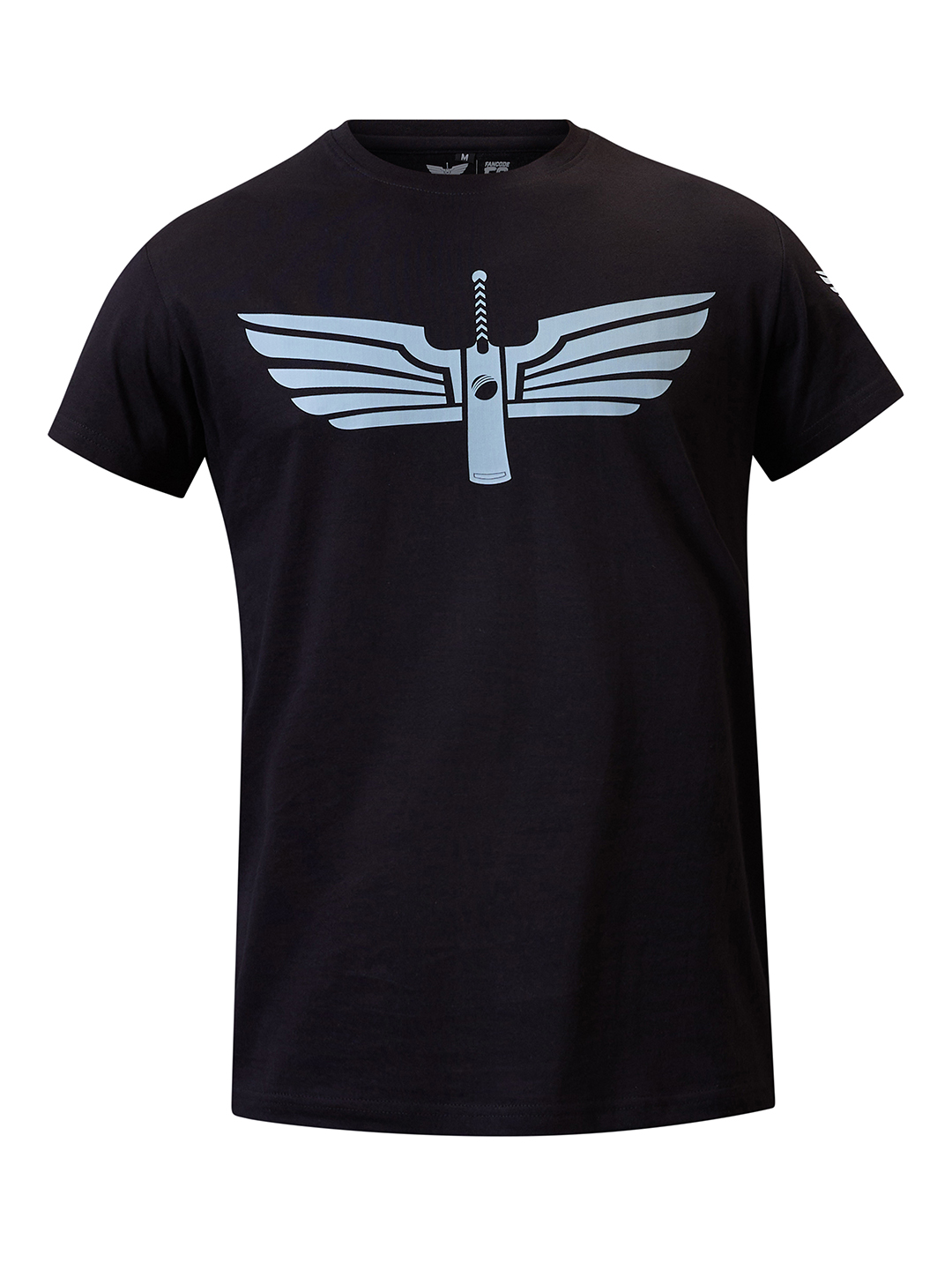 Lucknow Super Giants Men Black Logo Printed Half Sleeves Round Neck Cotton T-Shirt (5)