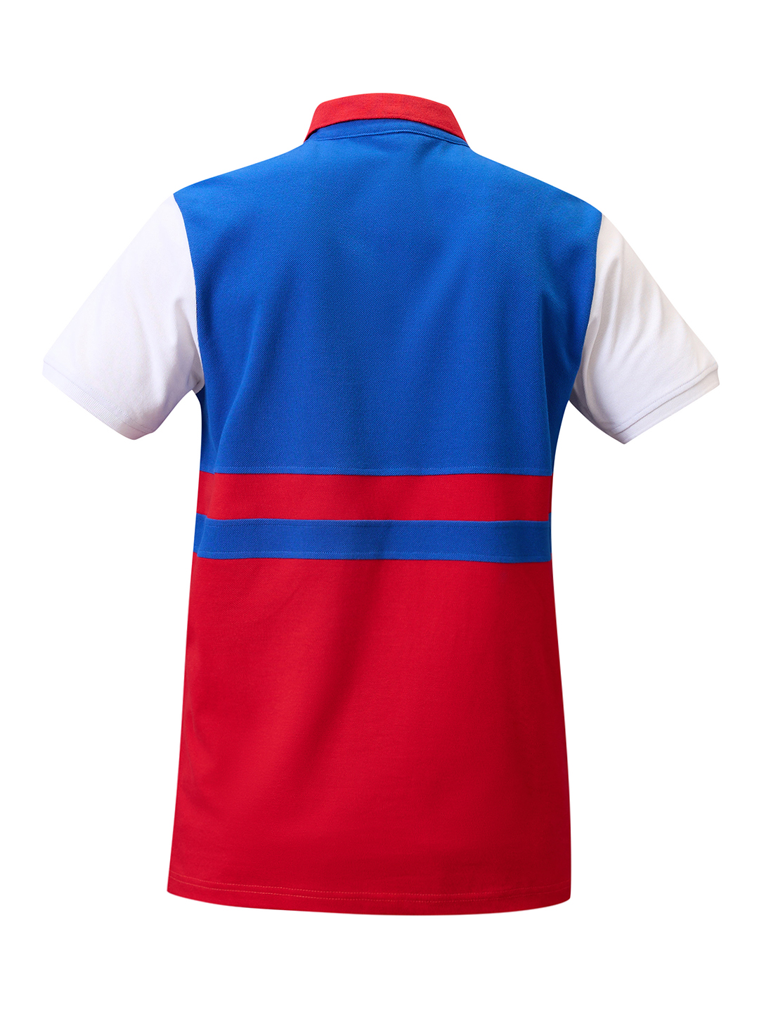Lucknow Super Giants Men Blue and Red Colourblocked Half Sleeves Polo Collar T-Shirt (6)