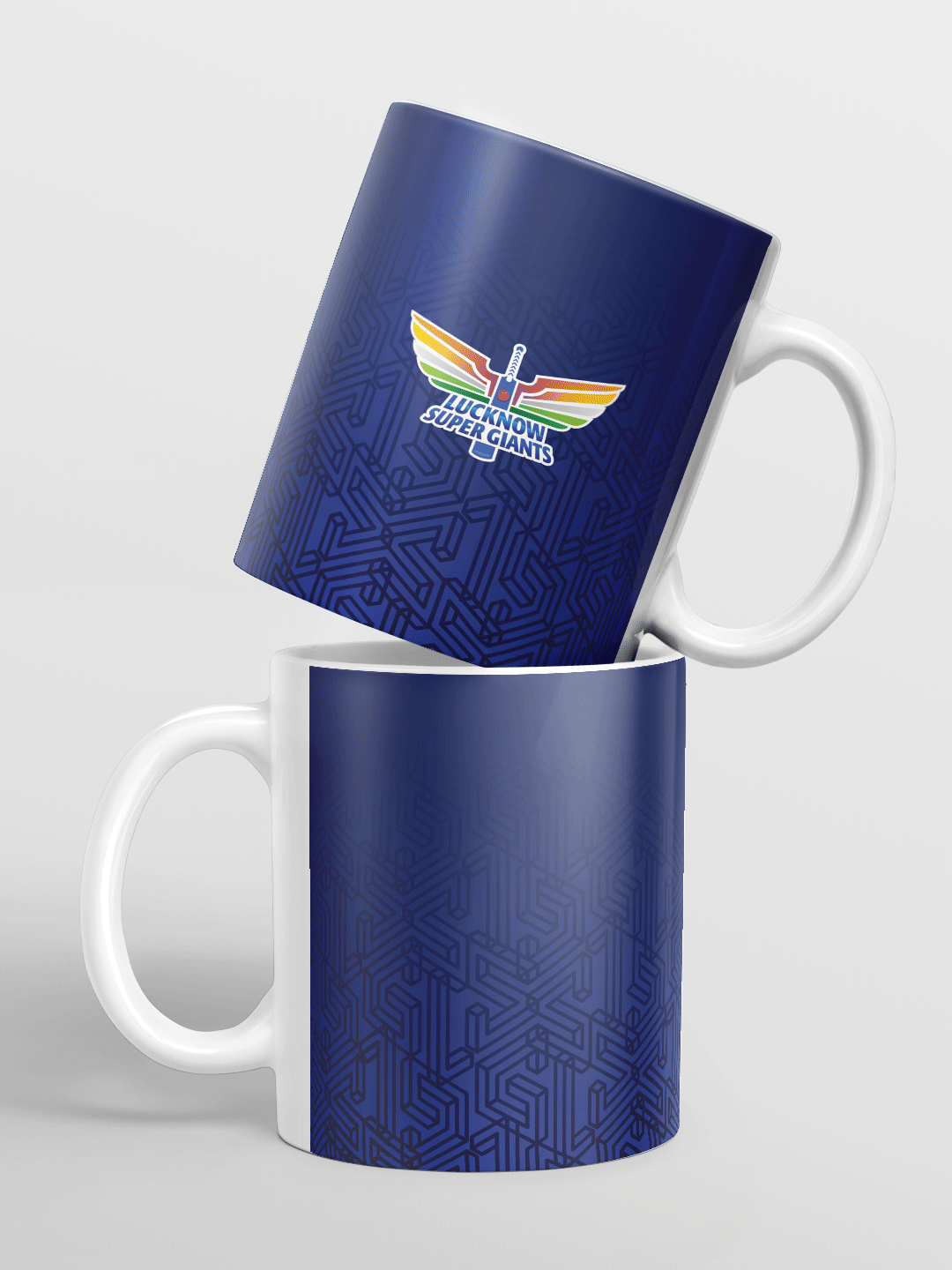 Lucknow Super Giants Navy Blue and Logo Printed Ceramic Glossy Coffee Mug 325 ml - (Pack of 1) (1)