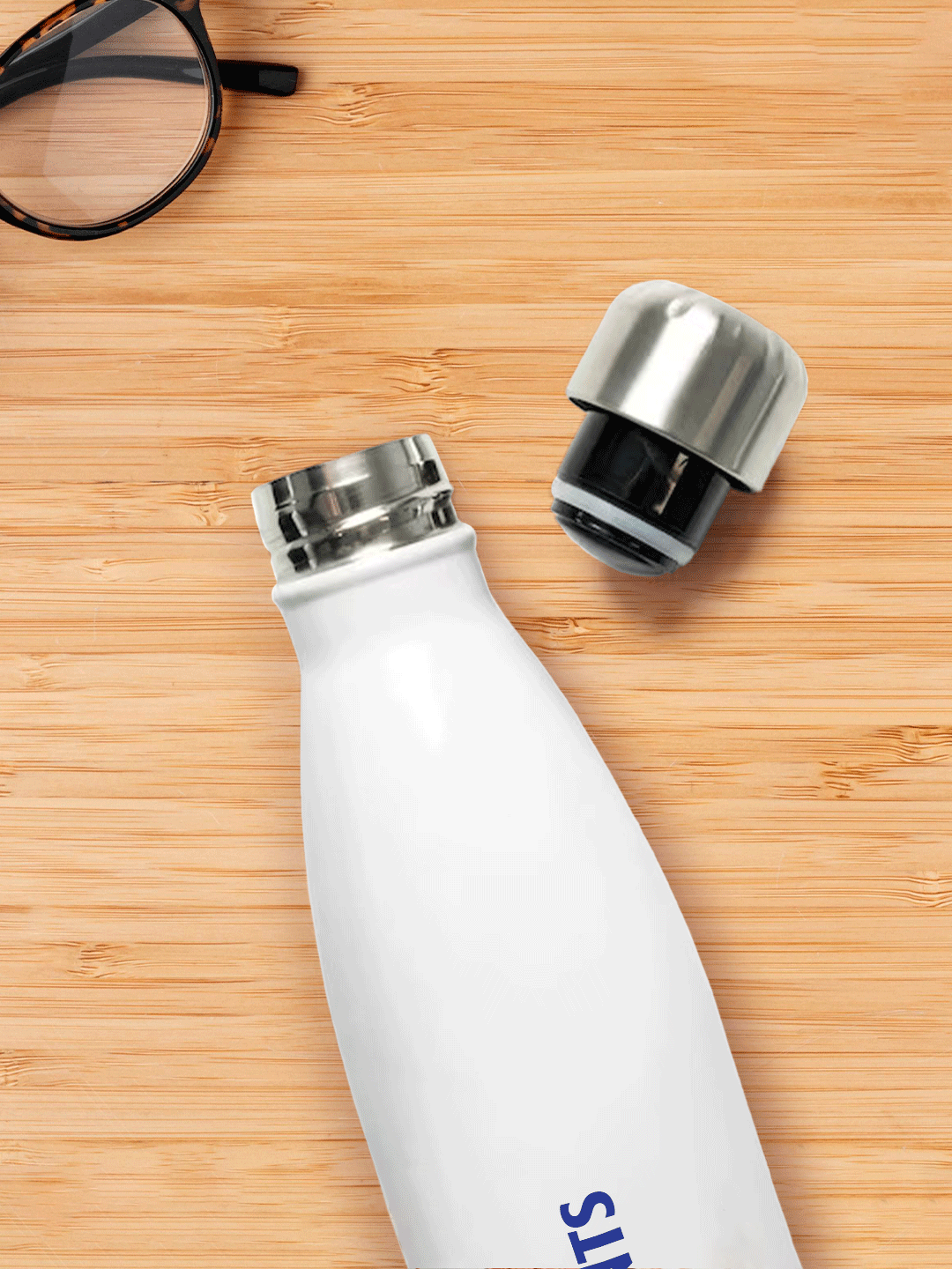 Lucknow Super Giants Navy Blue Logo Printed Super Giants Double Walled Stainless Steel Vacuum Isulated Flask Bottle - 50 (5)