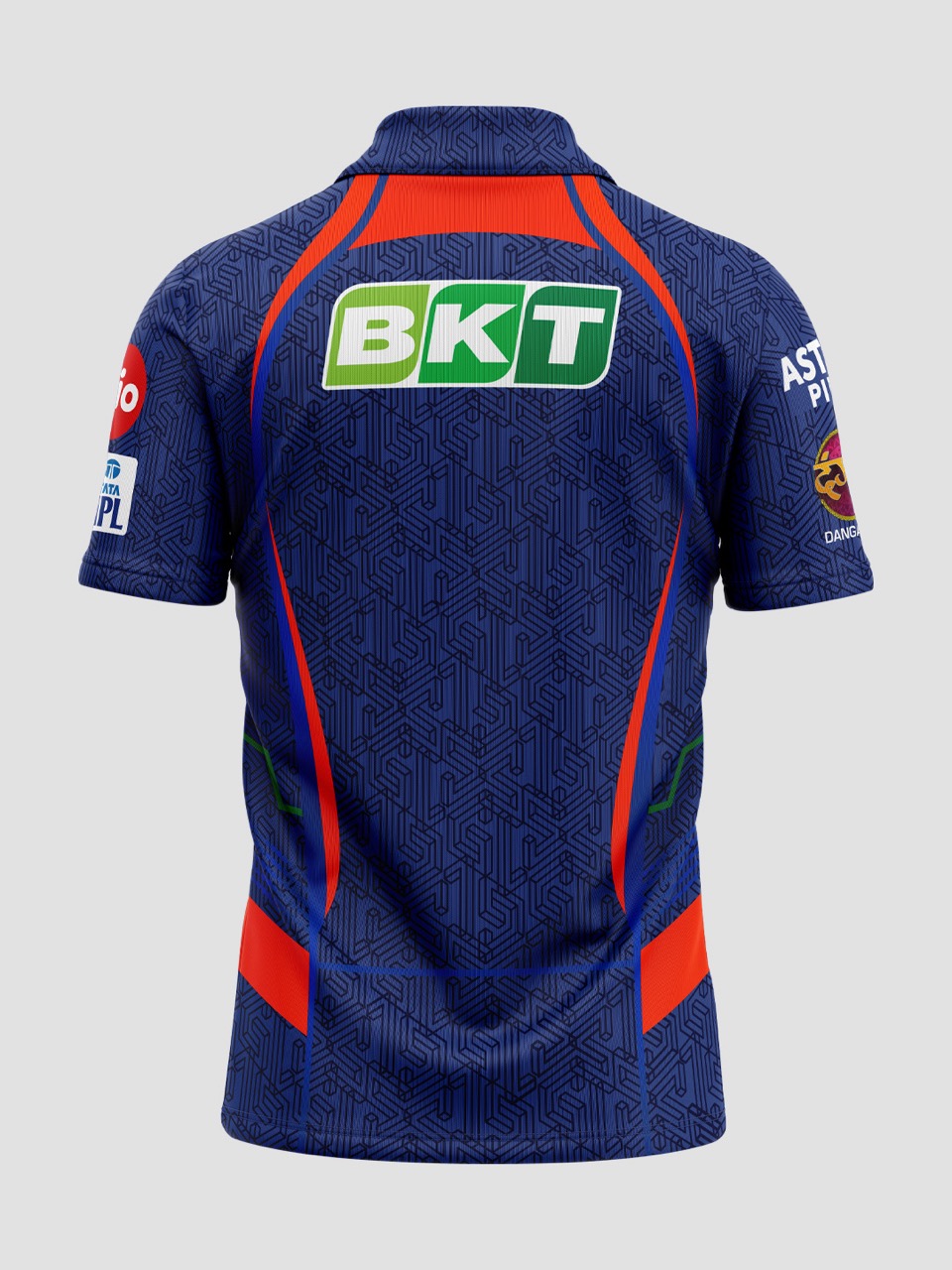 Lucknow Super Giants Unisex Blue Printed Half Sleeves Polo Collar Polyester Official 2024 Match Jersey (2)