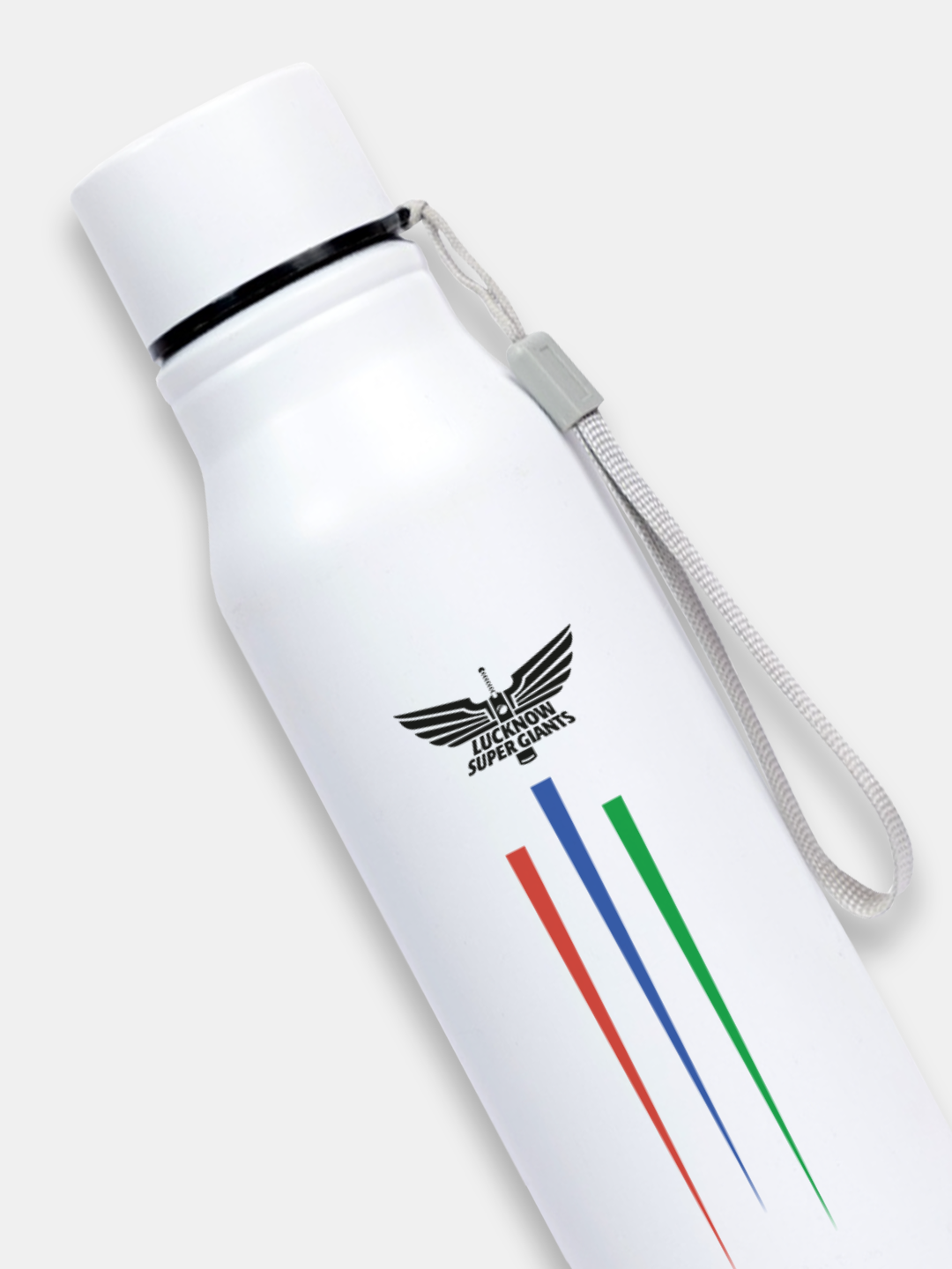 Lucknow Super Giants White and Navy Blue Logo Printed Super Giants Water Bottle Single Walled Stainless Steel - 800 ML (3)