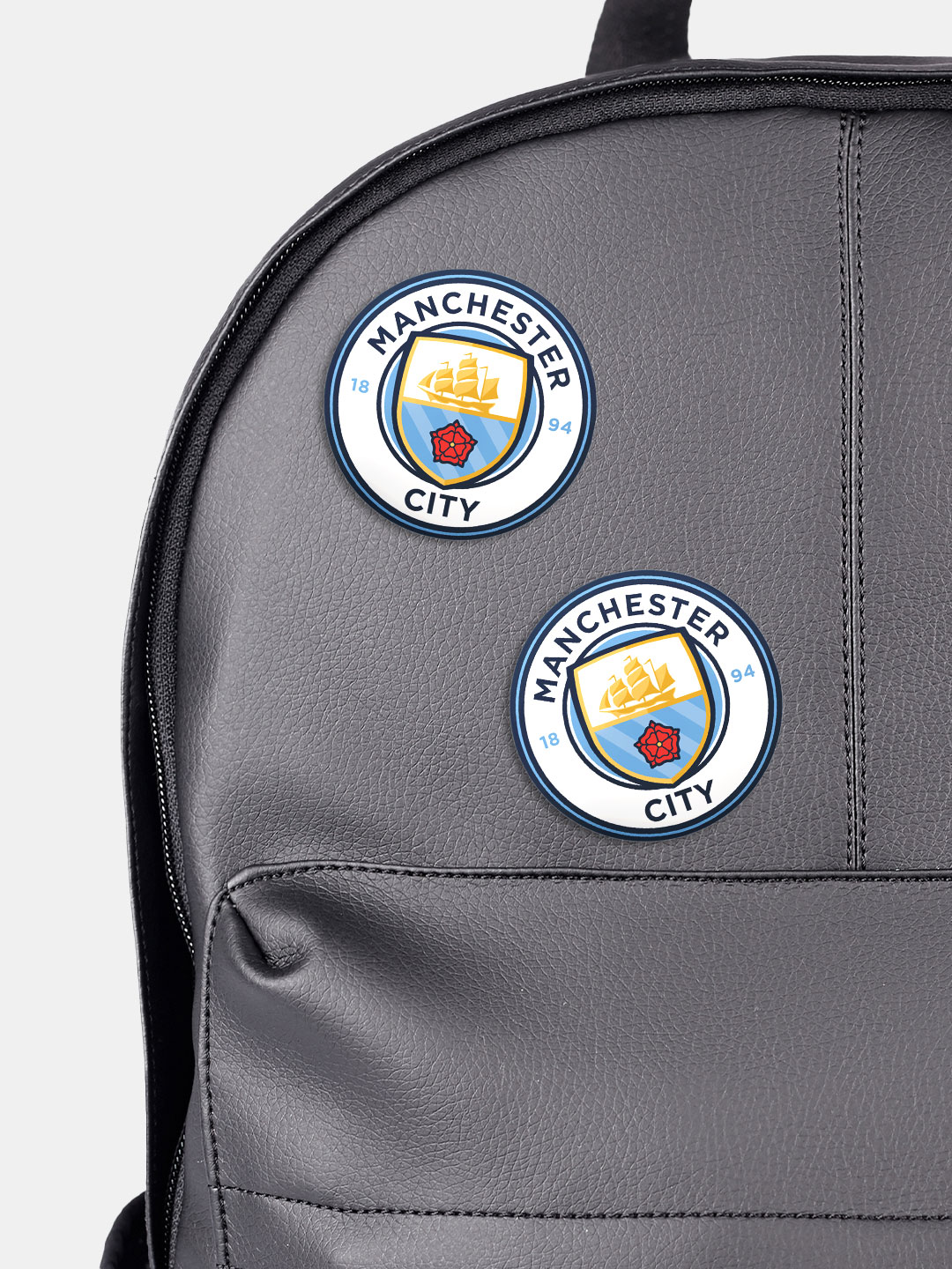 Manchester City F.C. Blue and White Printed Manchester City Crest Pin Badge (Pack of 1) (4)