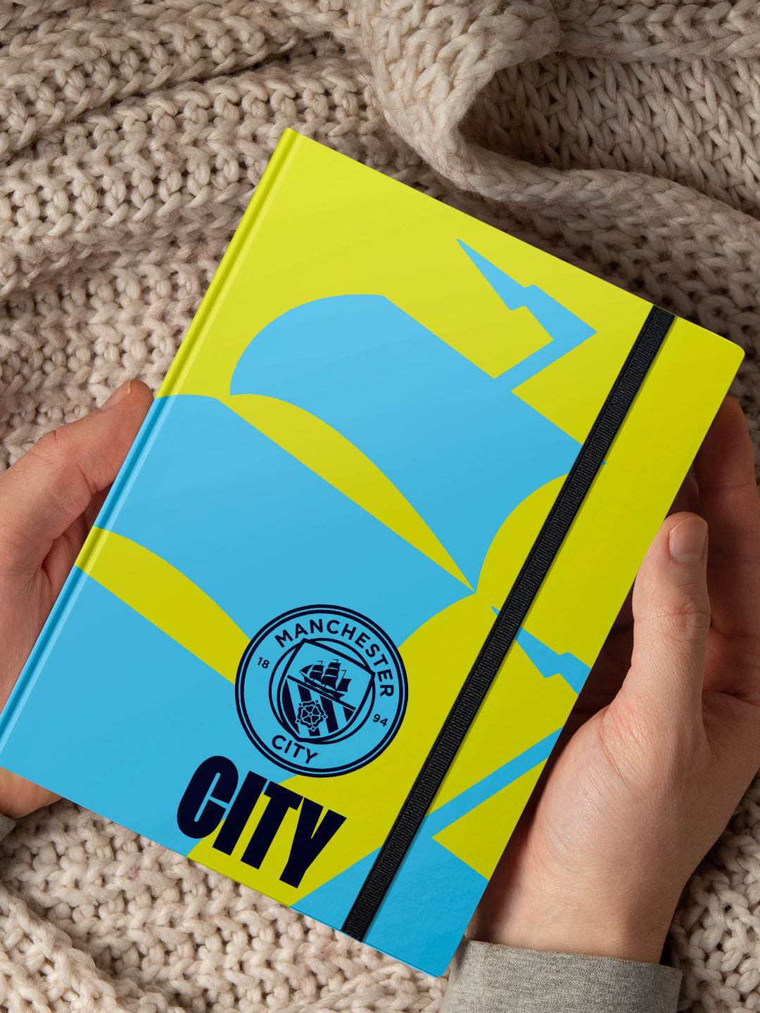 Manchester City F.C. Blue and Yellow Printed Manchester City Ship Hard Cover A5 Ruled Notebook (Pack of 1) (4)