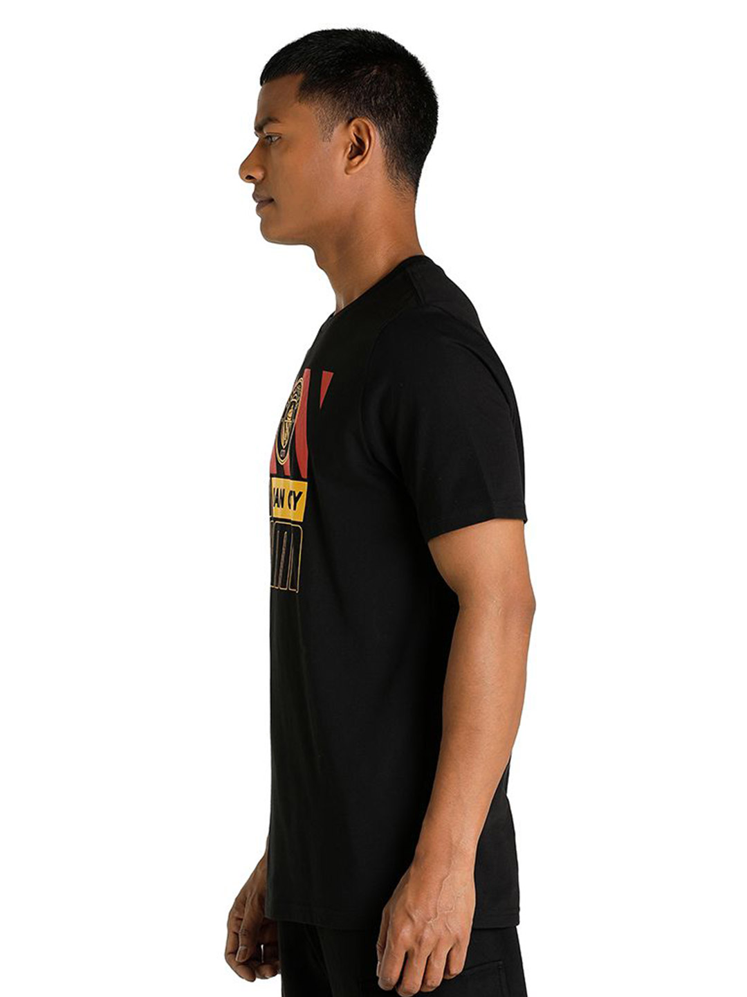 Manchester City F.C. Men Black and Red Graphic Printed Half Sleeves Round Neck Cotton Football Core T-Shirt (4)