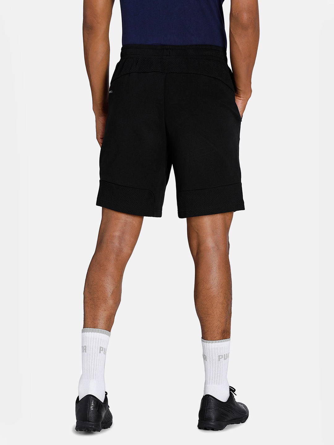 Manchester City F.C. Men Black Logo Printed Mid-Rise Cotton Sports Shorts (3)