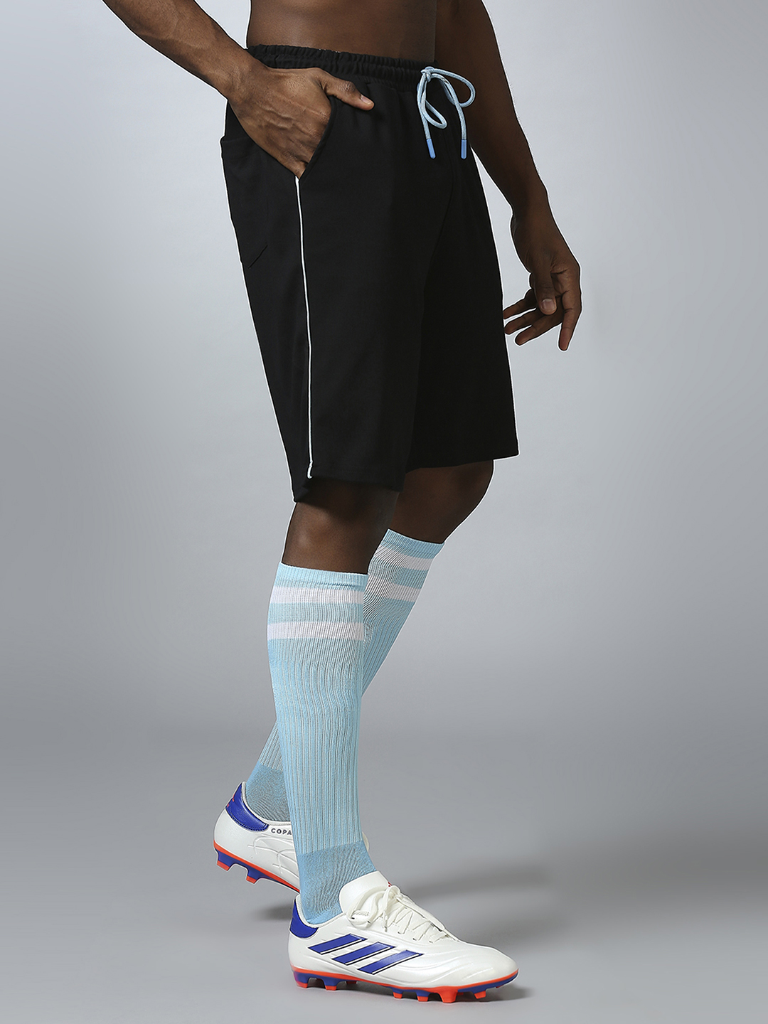 Manchester City F.C. Men Black Logo Printed Mid-Rise Polyester Active Sports Shorts (3)