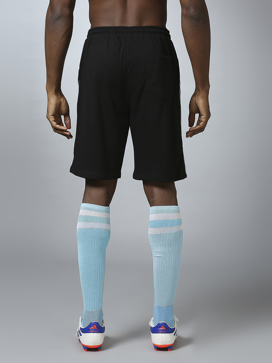 Manchester City F.C. Men Black Logo Printed Mid-Rise Polyester Active Sports Shorts (4)