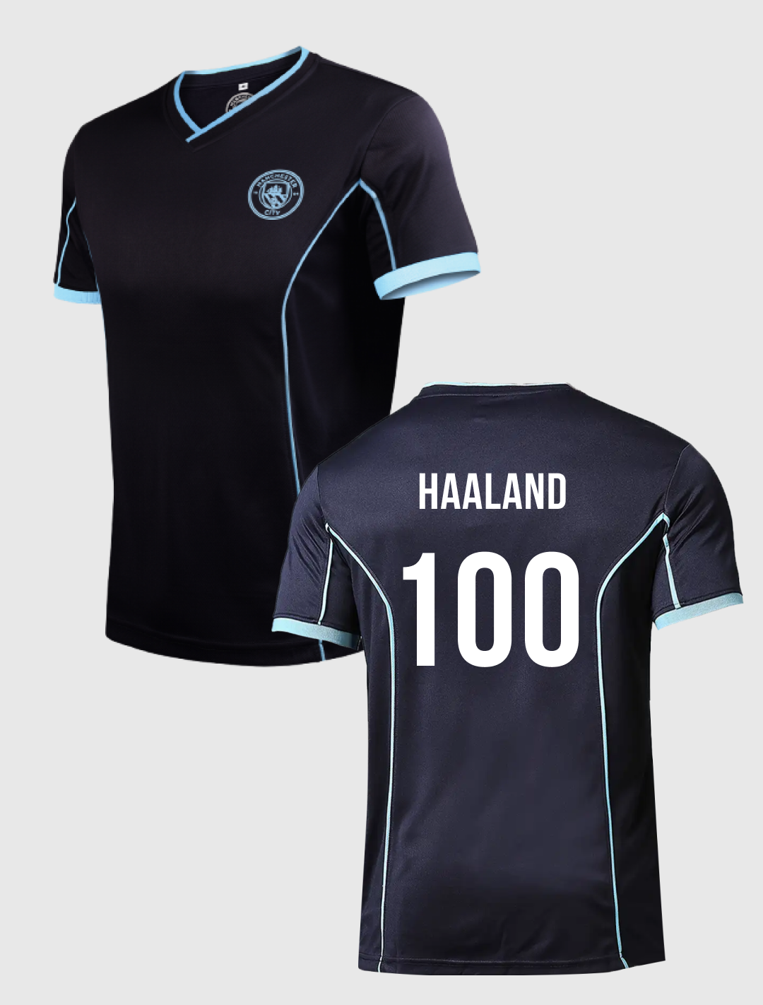 Men Black V-Neck Sports T-Shirts - Customised