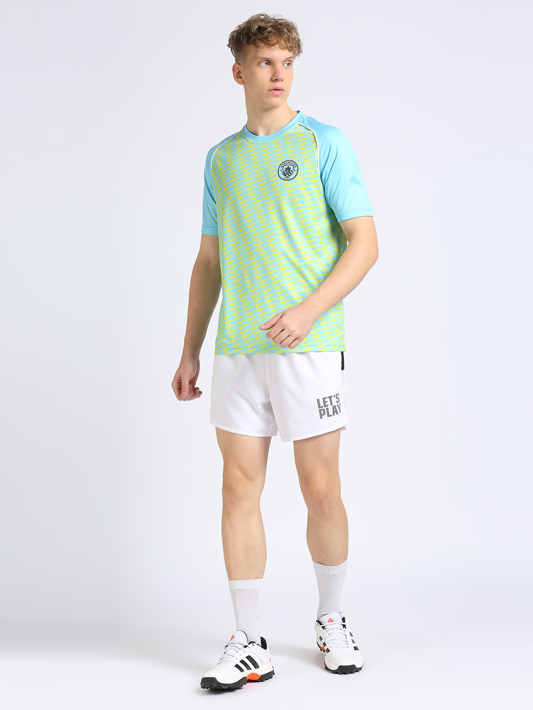 Manchester City F.C. Men Blue and Yellow Printed Round Neck Polyester T-shirt (6)