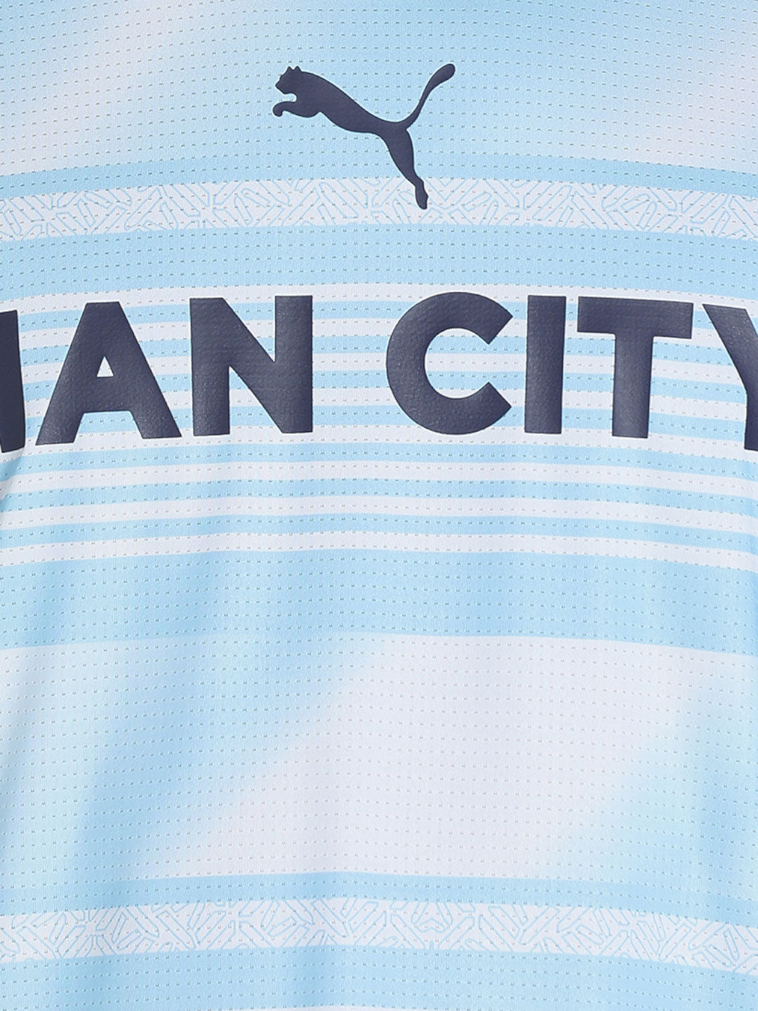Manchester City F.C. Men Blue Logo Printed Half Sleeves Round Neck Polyester Pre-match Jersey (6)