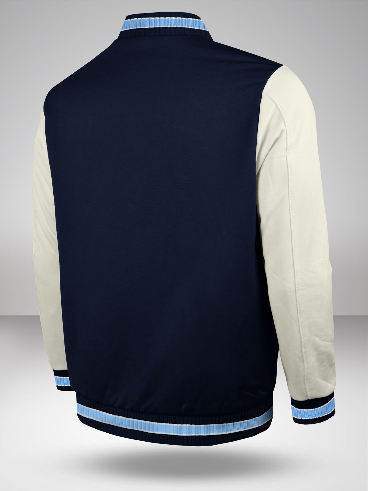 Manchester City F.C. Men Navy Blue and White Printed Full Sleeves Stand Collar Outdoor Varsity Poly Fleece Jacket (2)