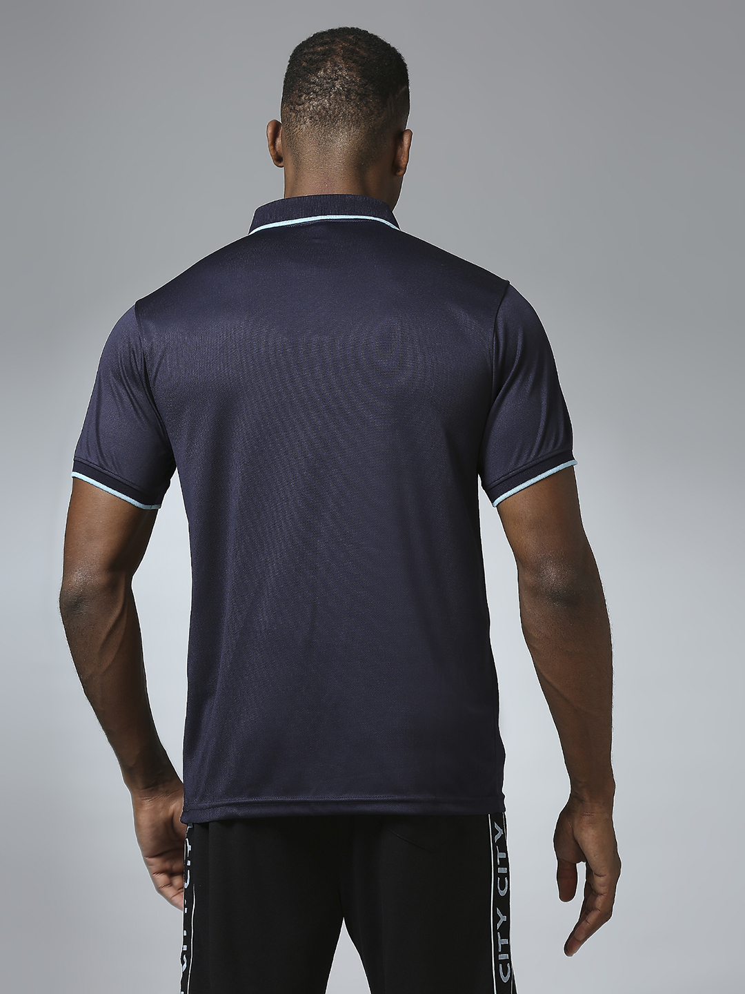Manchester City F.C. Men Navy Blue Half Sleeves Polo Collar Sports Core T-Shirt (4)