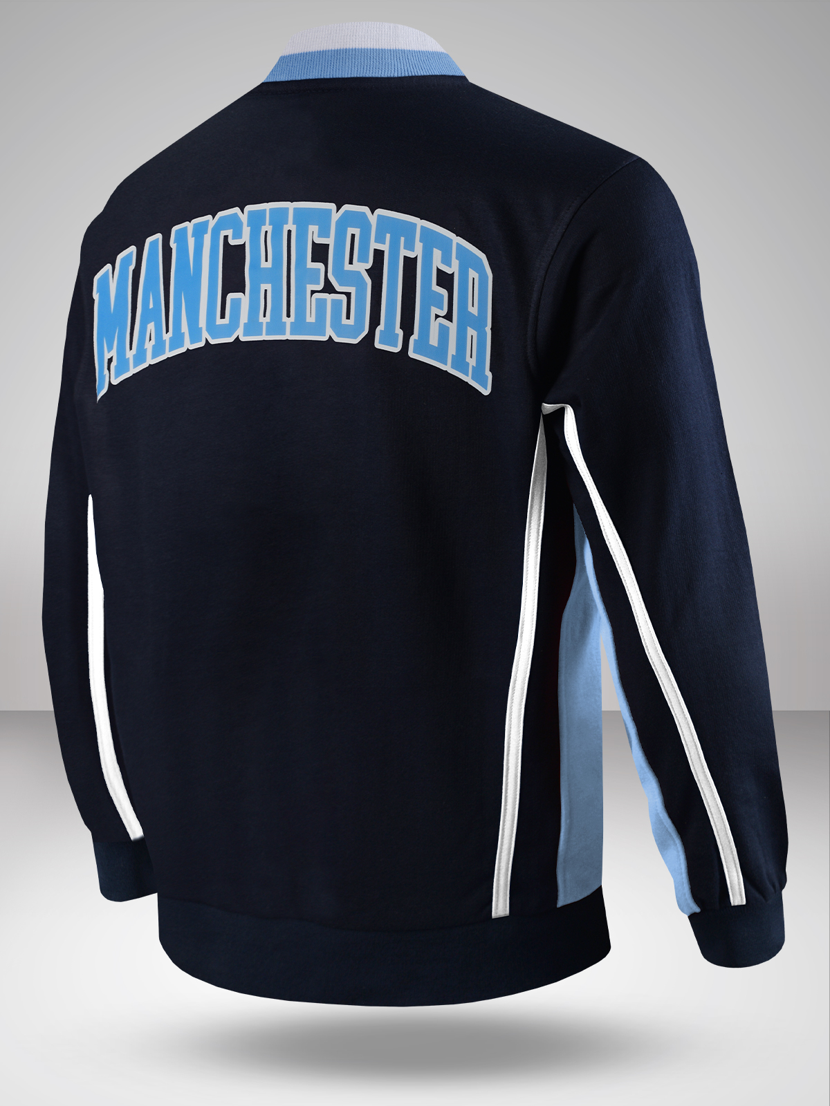 Buy Men Black Stand Collar Outdoor Varsity Jacket From Fancode Shop