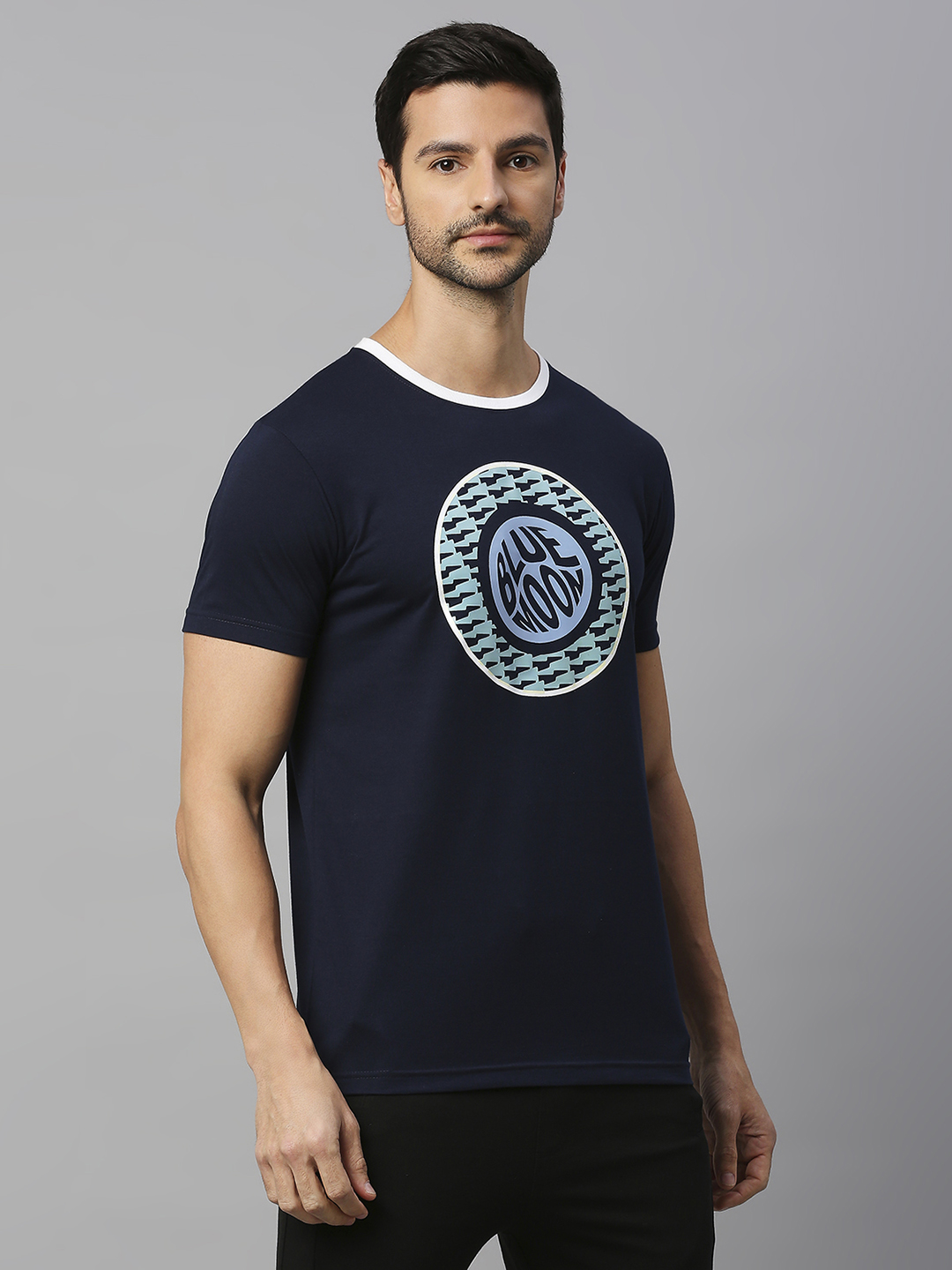 Manchester City F.C. Men Navy Blue Printed Half Sleeves Round Neck Cotton T-Shirt (4)