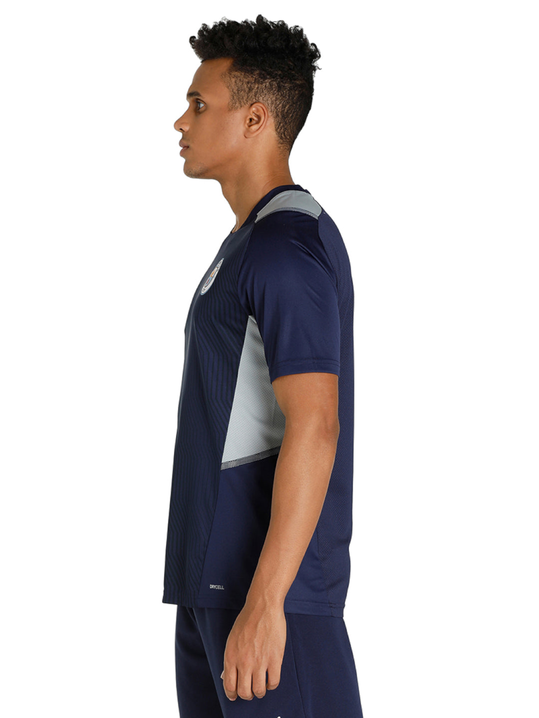 Manchester City F.C. Men Navy Blue Printed Half Sleeves Round Neck Polyester Training Jersey (2)